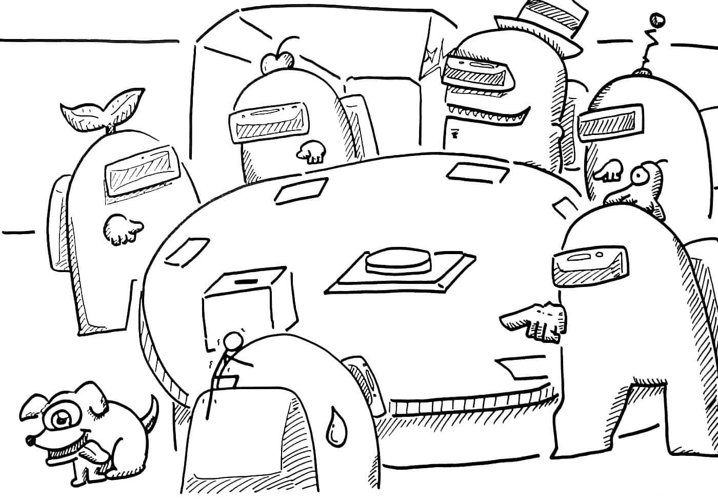 Among Us Coloring Printables