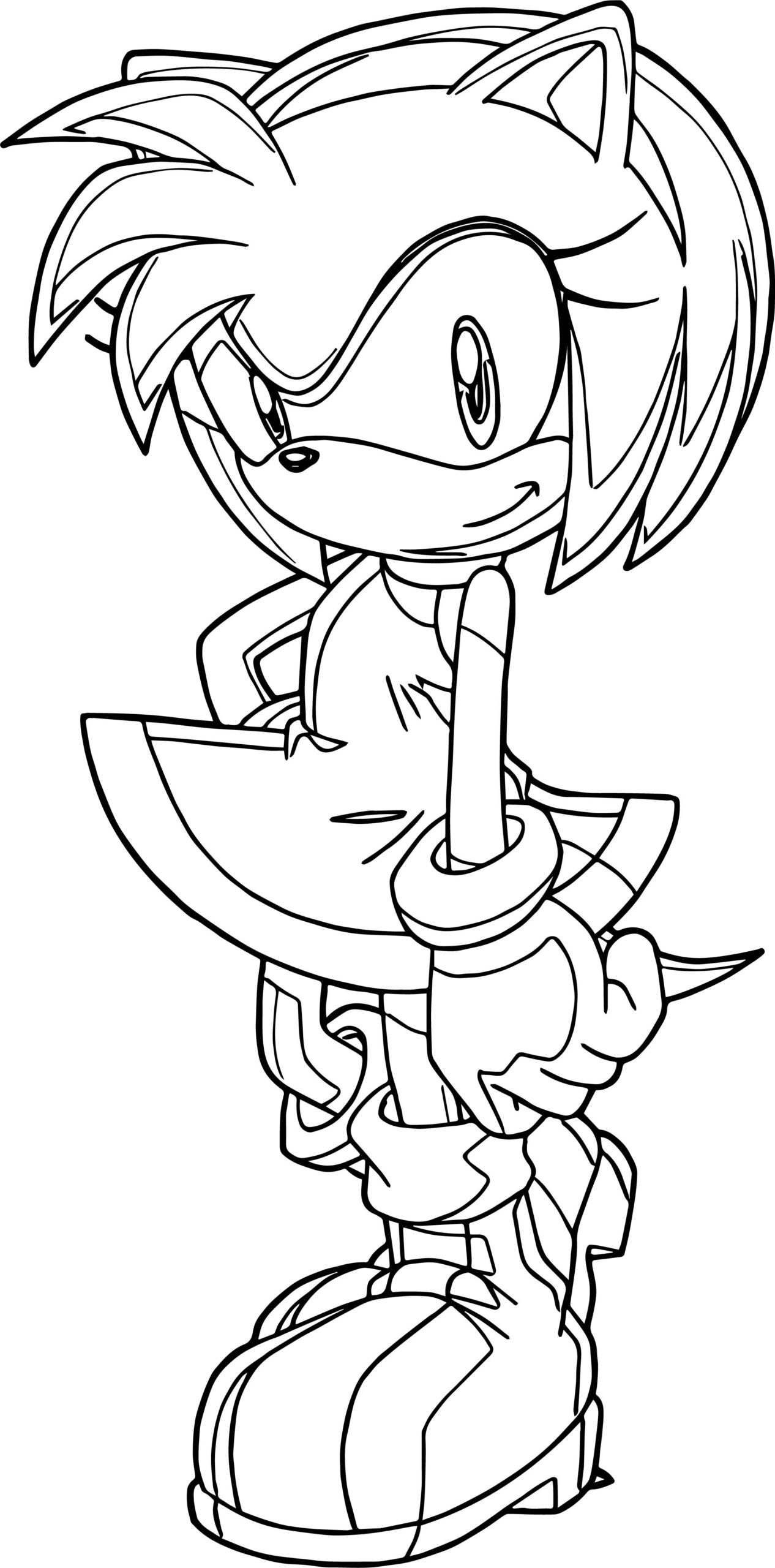 Amy Rose Coloring Pages Printable