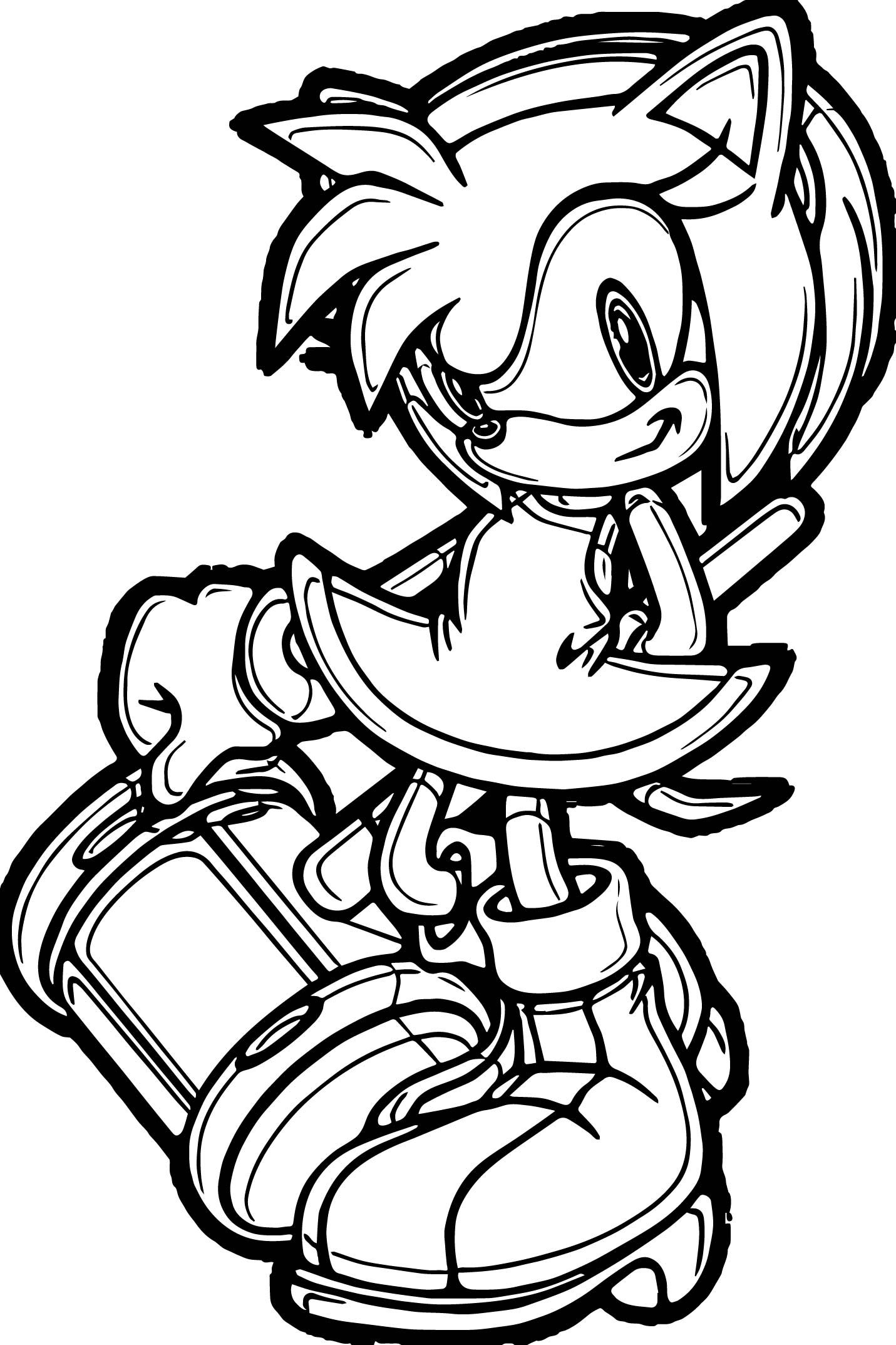 Amy Rose Coloring Pages Printable
