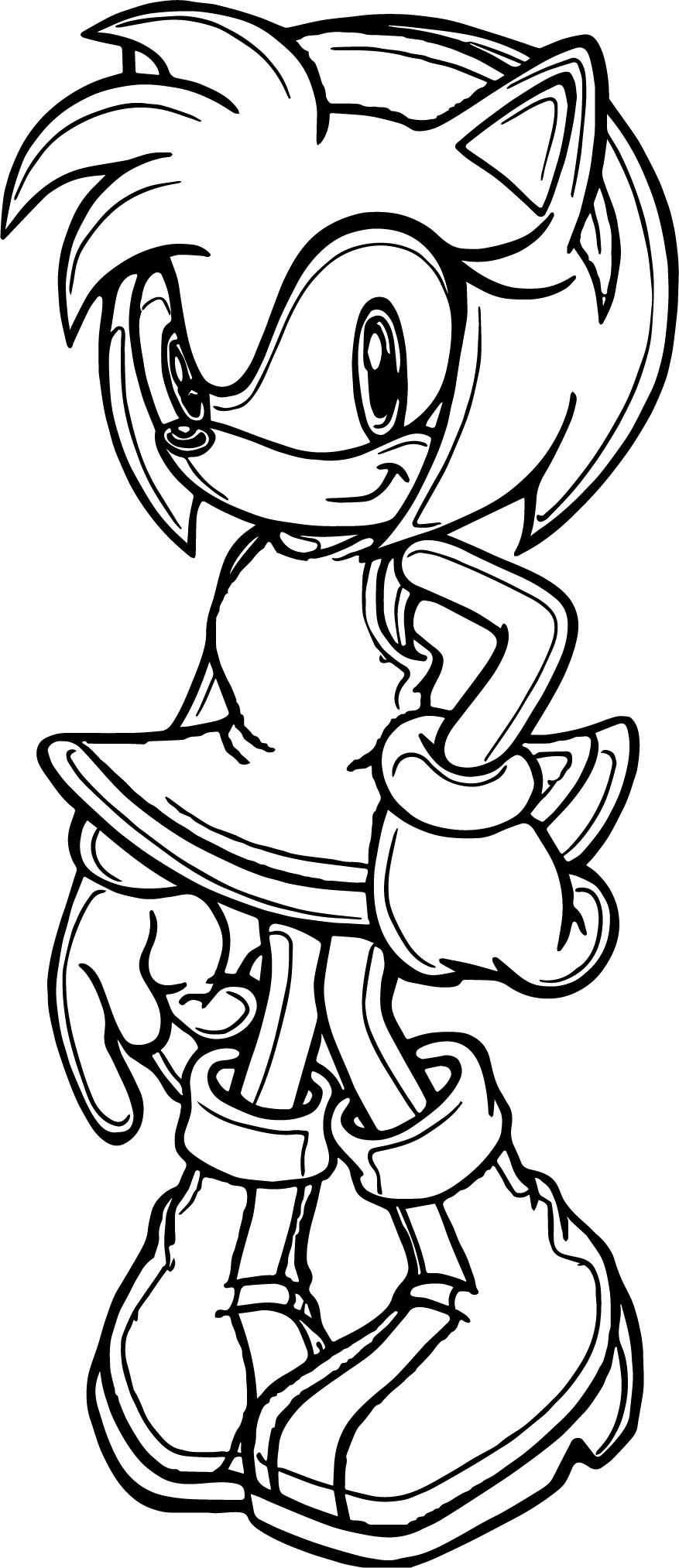 Amy Rose IIU Coloring Page Wecoloringpage