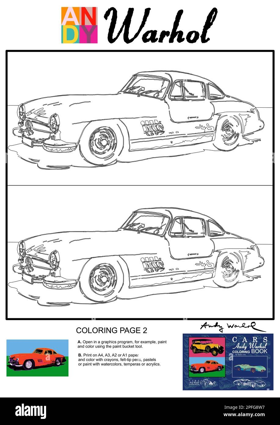 Andy Warhol Printable Coloring Pages