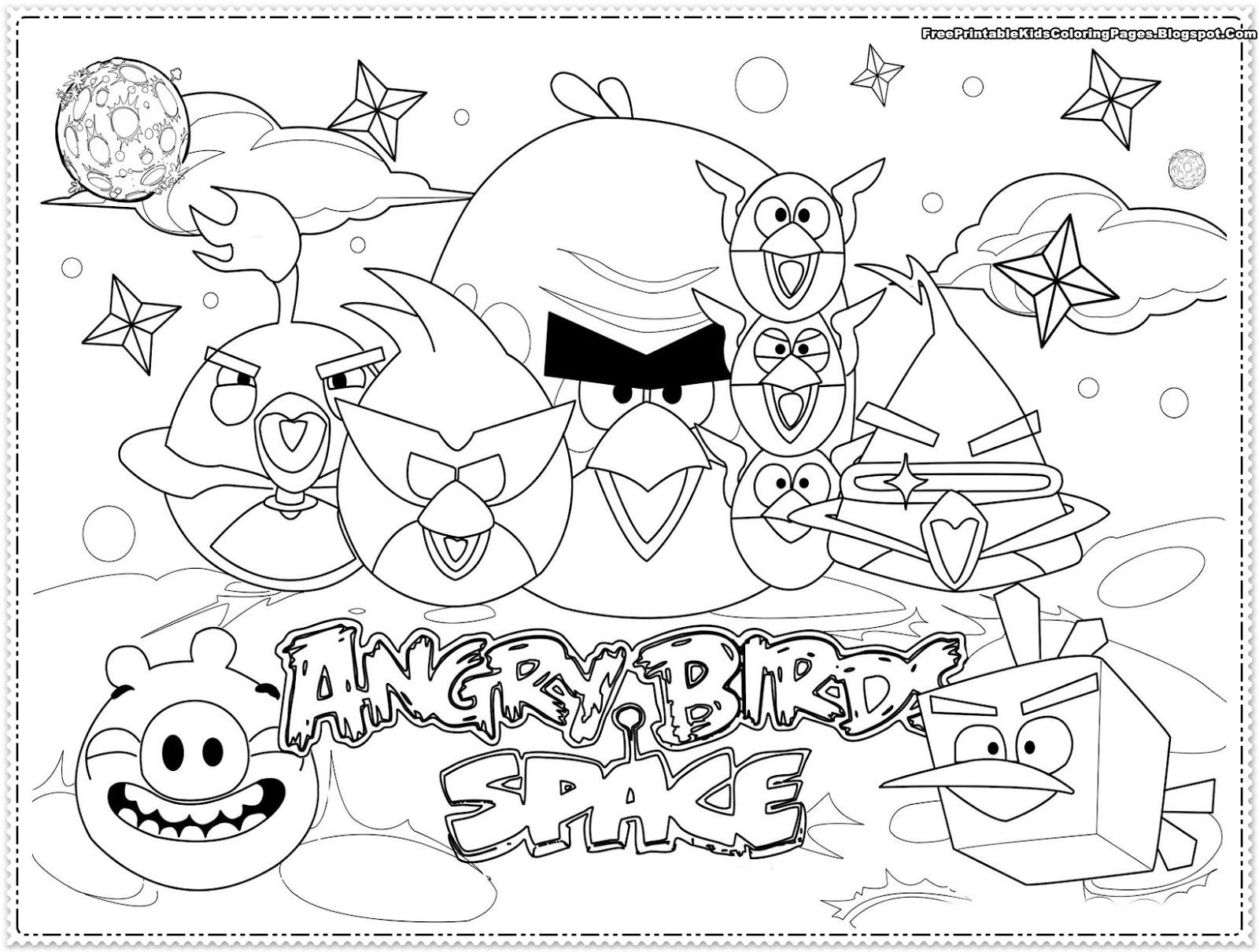 Angry Birds Printable Coloring Pages