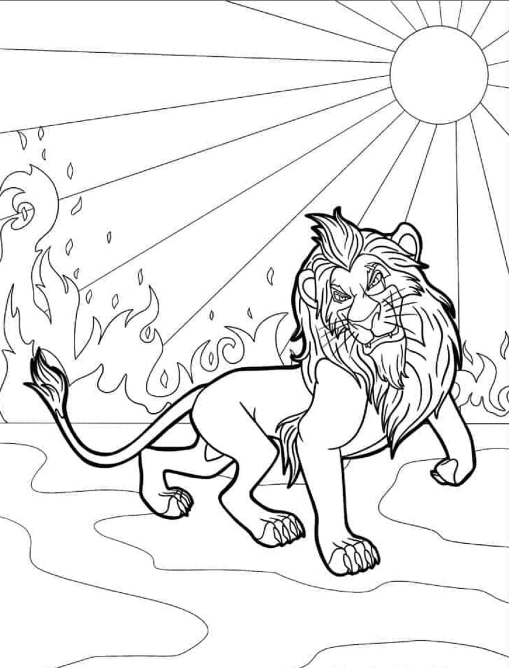 Angry Scar Coloring Page Download Print Or Color Online For Free