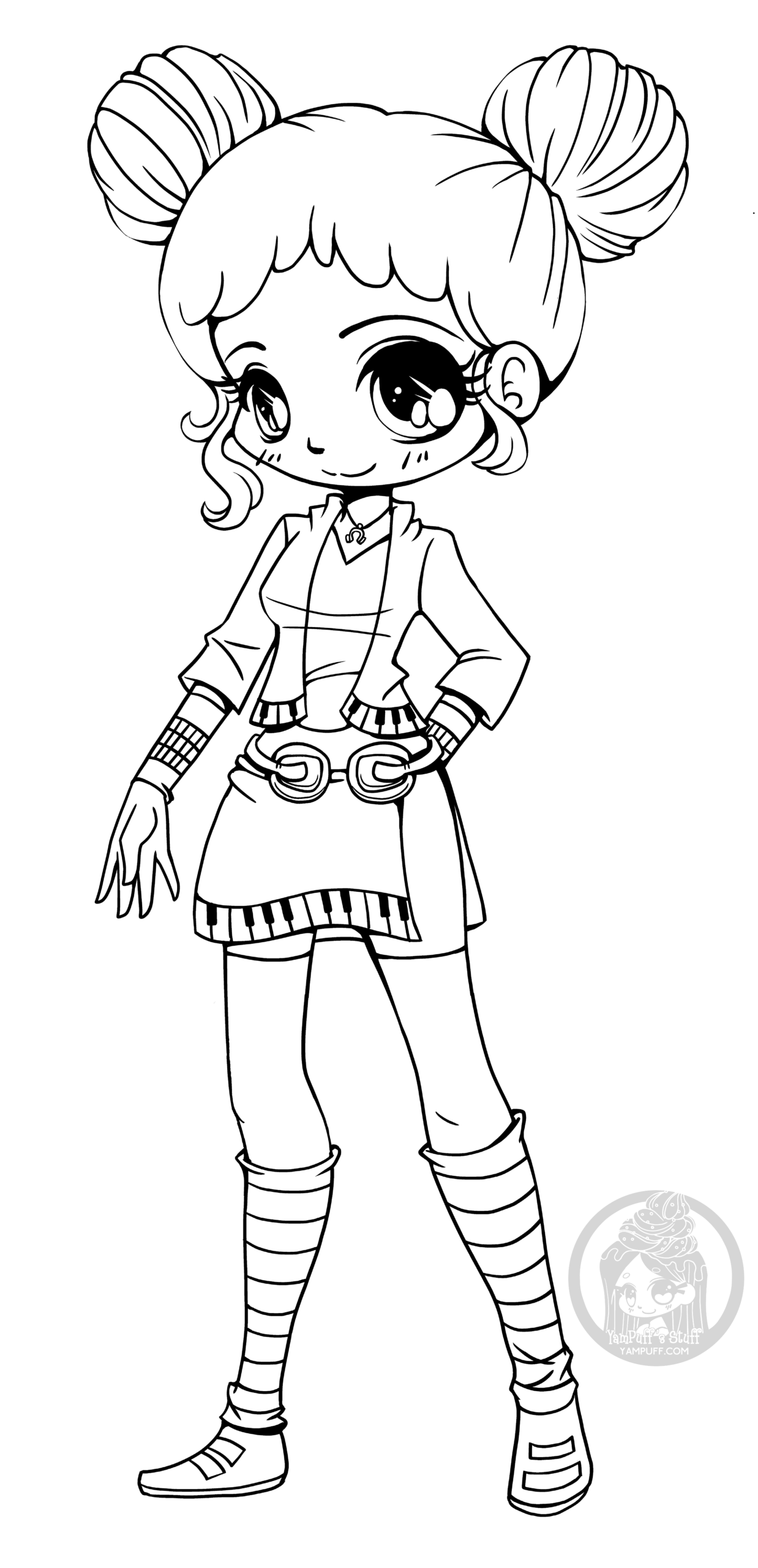 Anime Chibi Girl Coloring Pages Coloring Pages