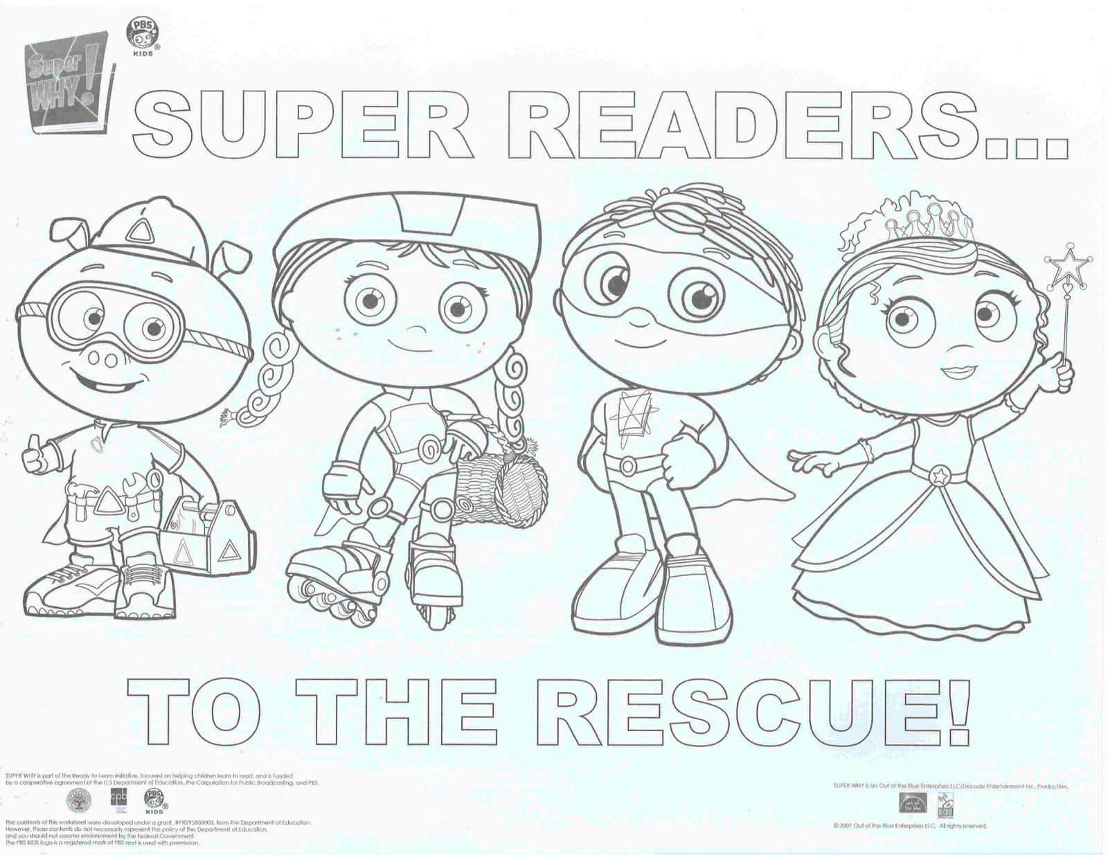 Super Why Printable Coloring Pages