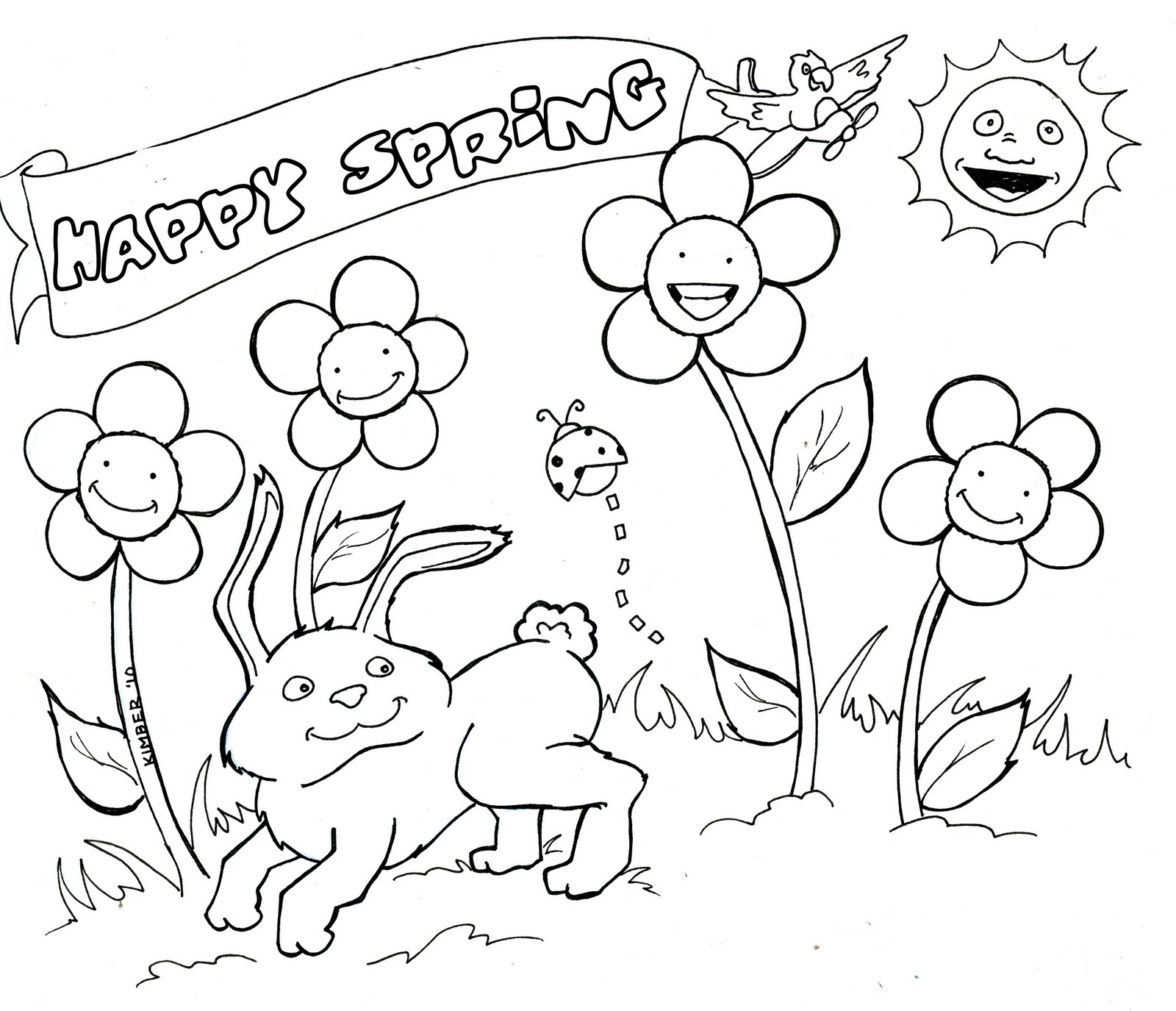 April Coloring Pages Free Printable