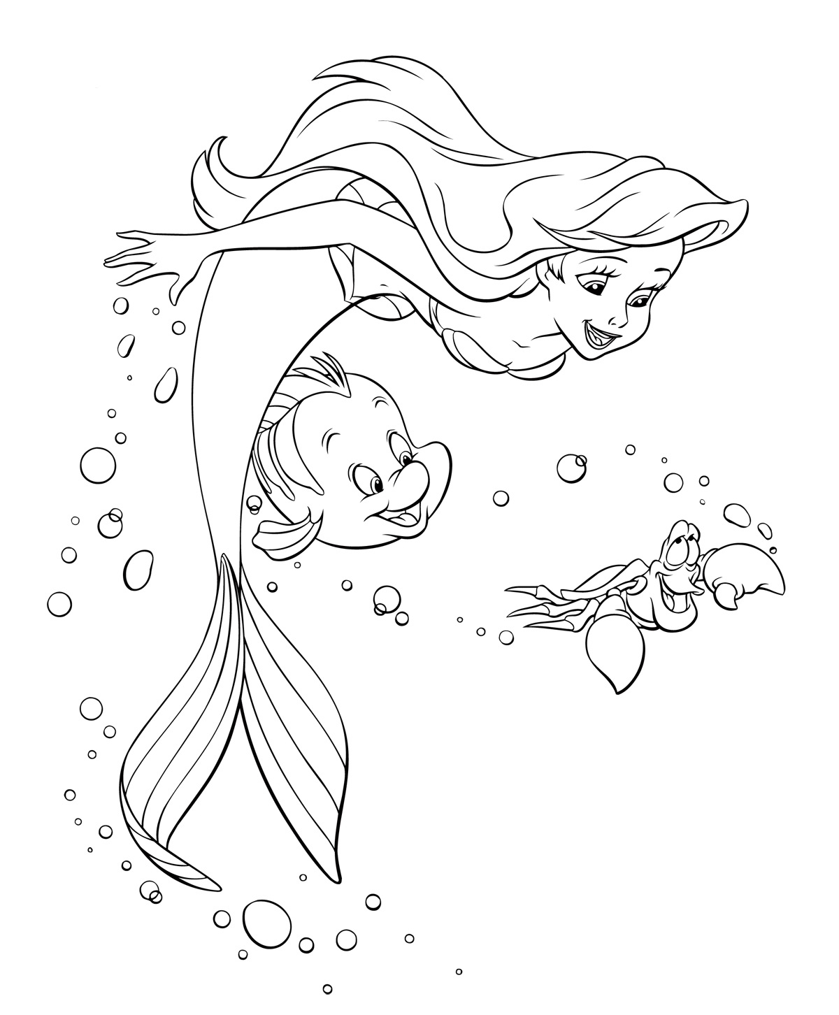 Free Printable Ariel Coloring Pages