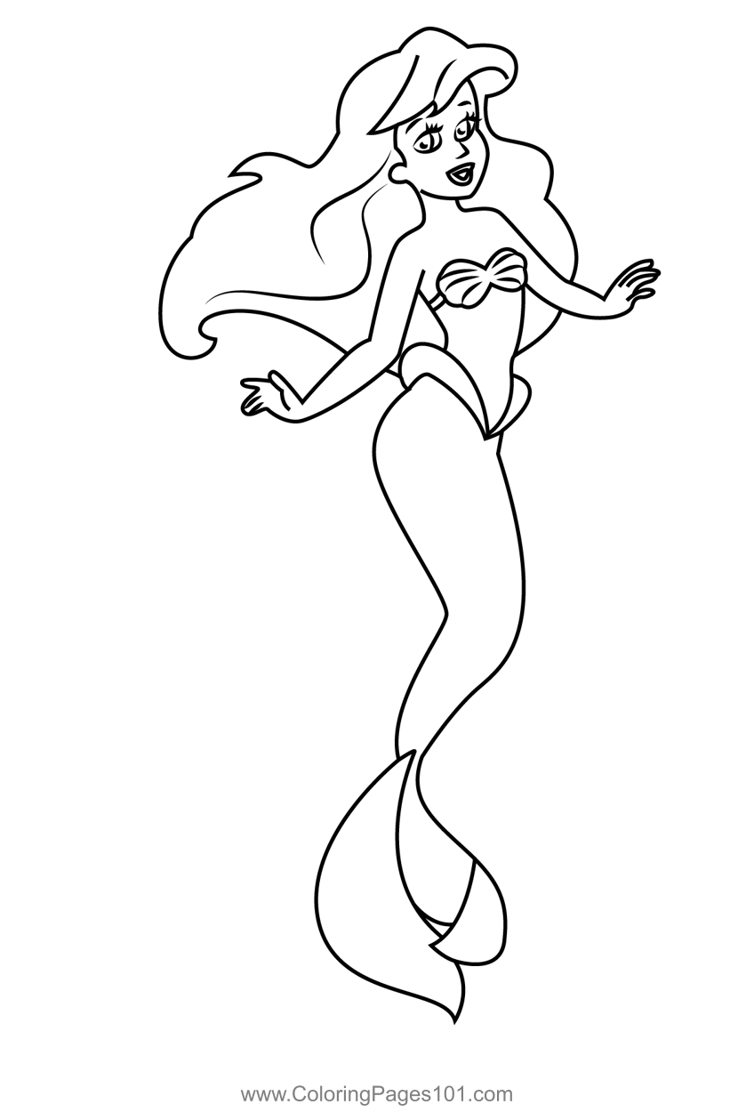 Ariel Little Mermaid Coloring Page For Kids Free The Little Mermaid Printable Coloring Pages