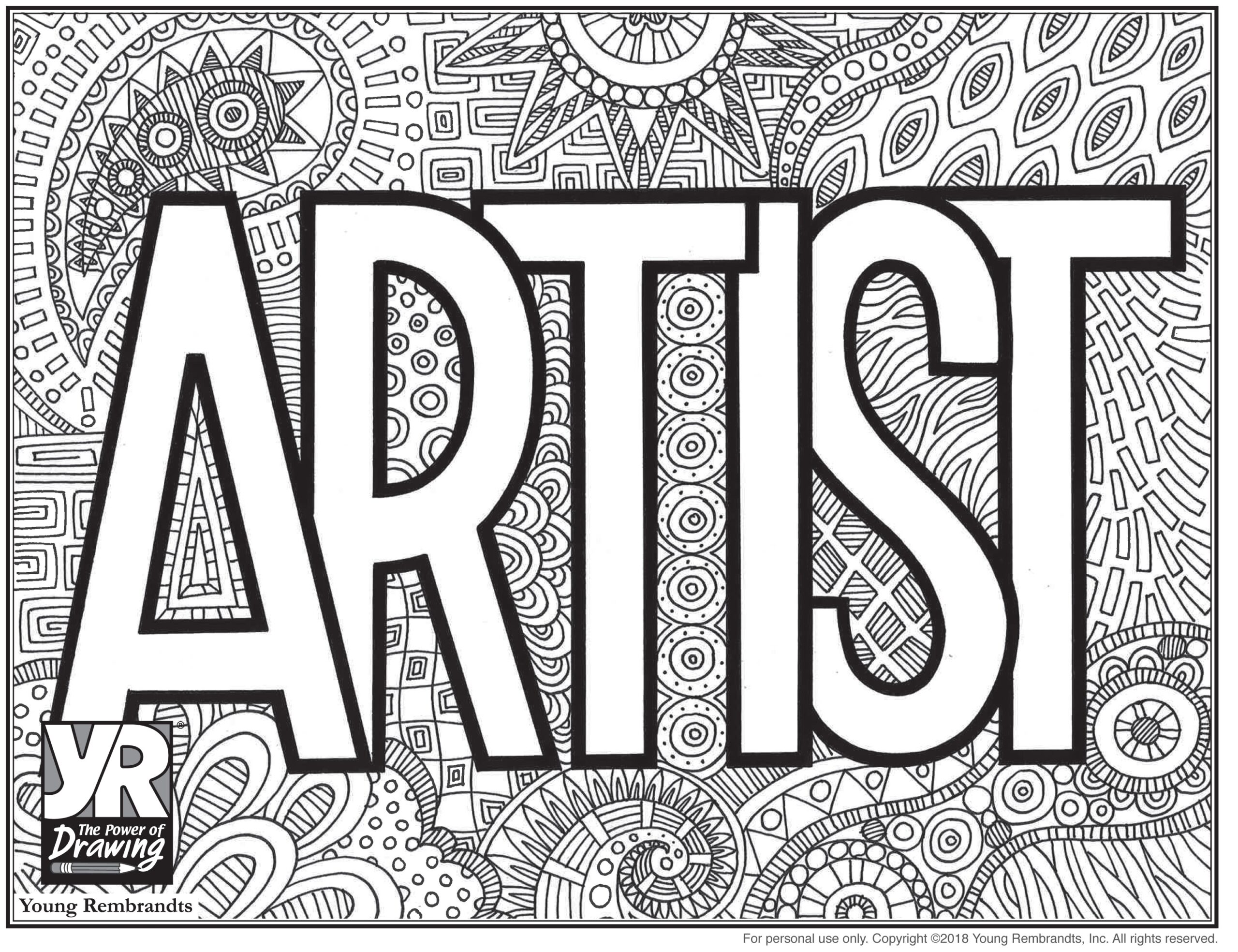 Artists Coloring Pages