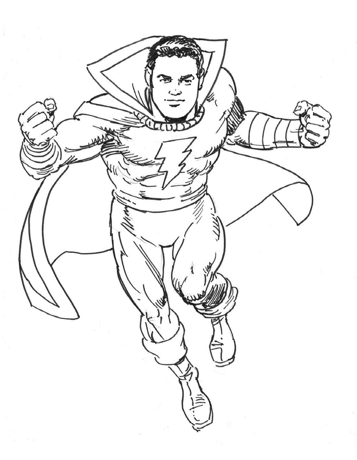 Shazam Coloring Pages Printable