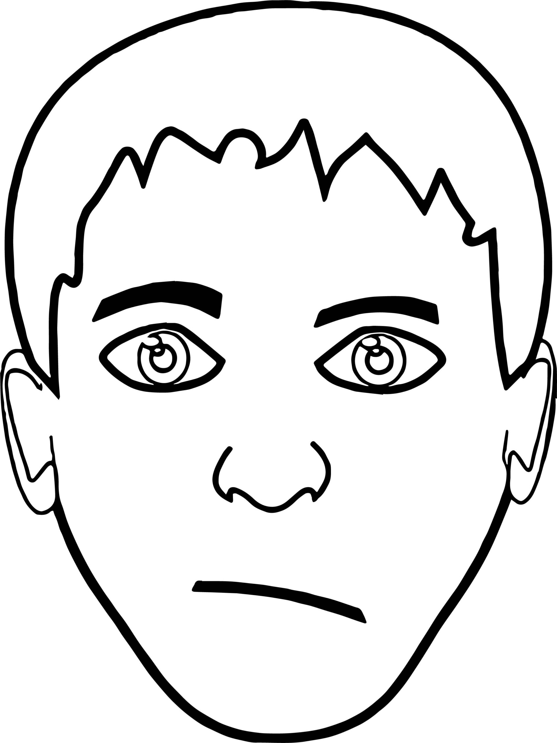Awesome Big Boy Face Coloring Pages Boy Face Coloring Pages For Kids Coloring Pages
