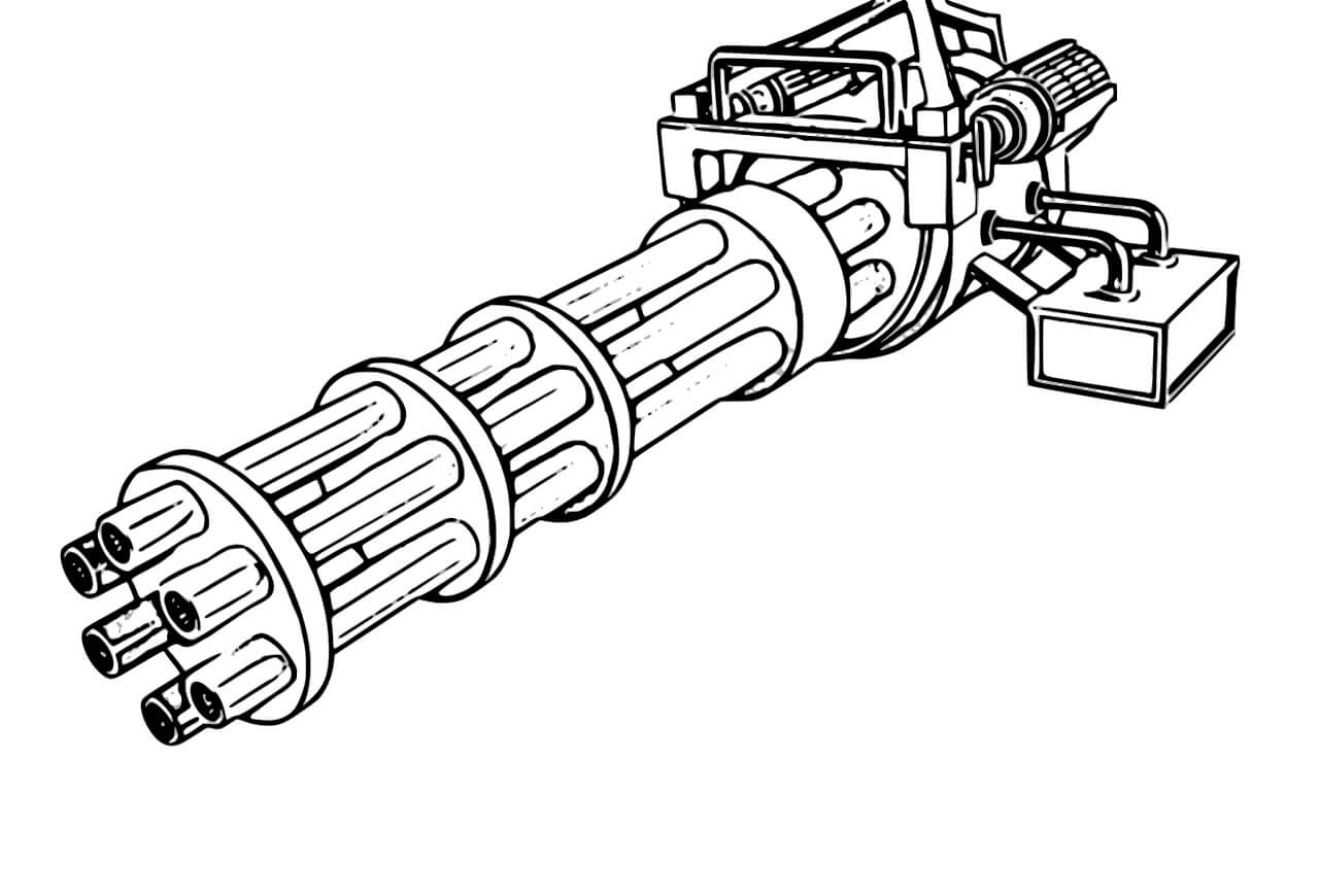 Awesome Machine Gun Coloring Page Free Printable Coloring Pages For Kids