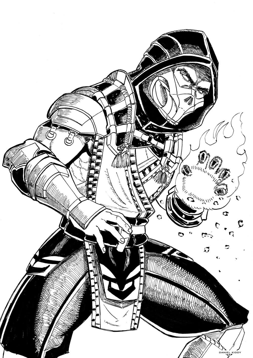 Printable Mortal Kombat Pages Coloring