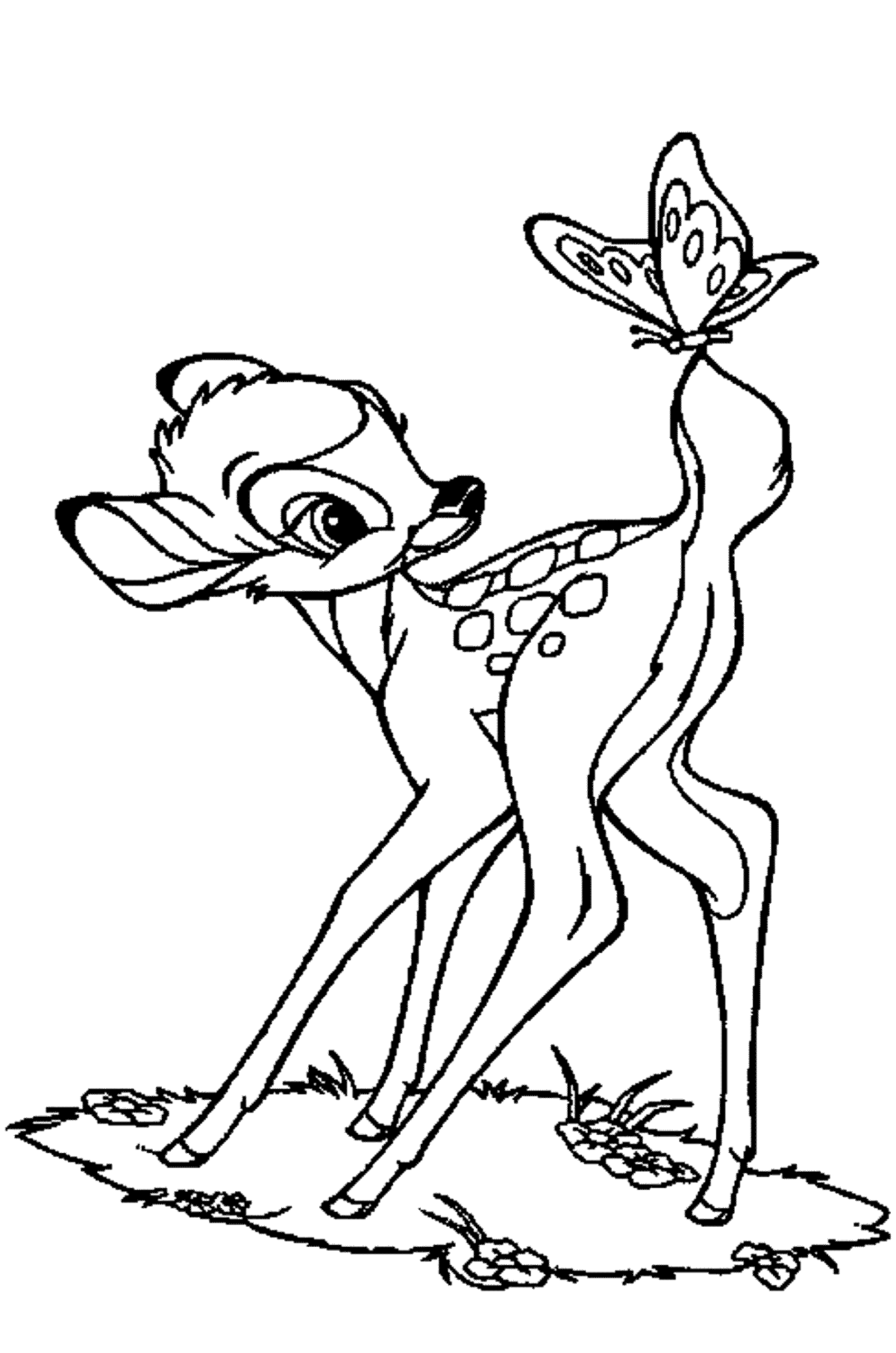 Baby Deer Coloring Page Coloring Home