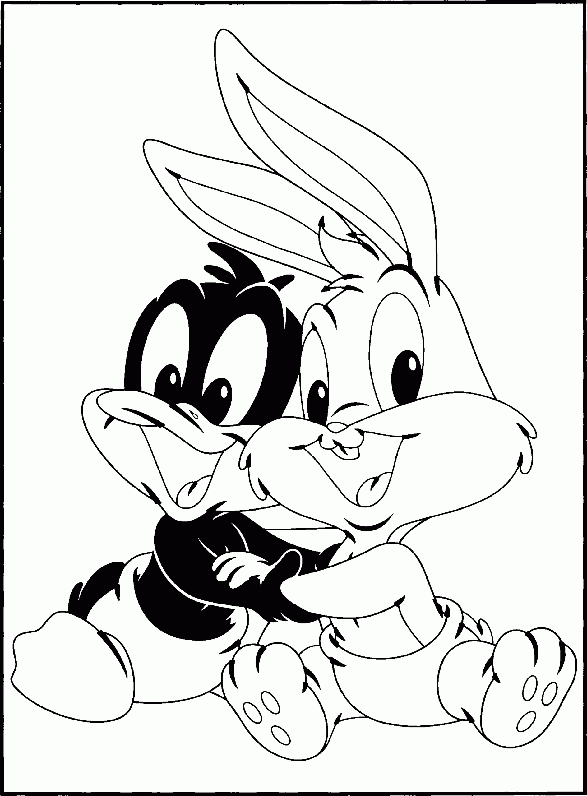 Baby Looney Tunes Bugs Bunny And Daffy Coloring Pages Bunny Coloring Pages Batman Coloring
