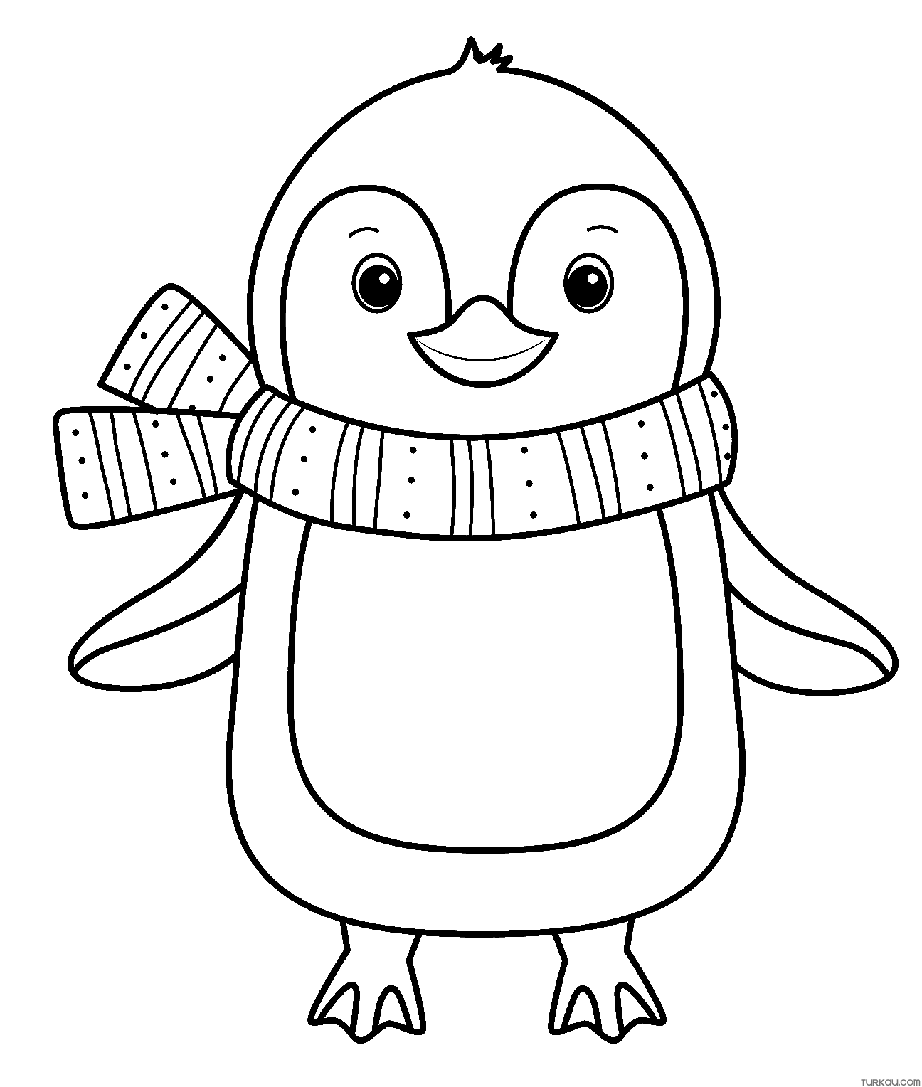 Baby Penguin Cute Animal Coloring Page