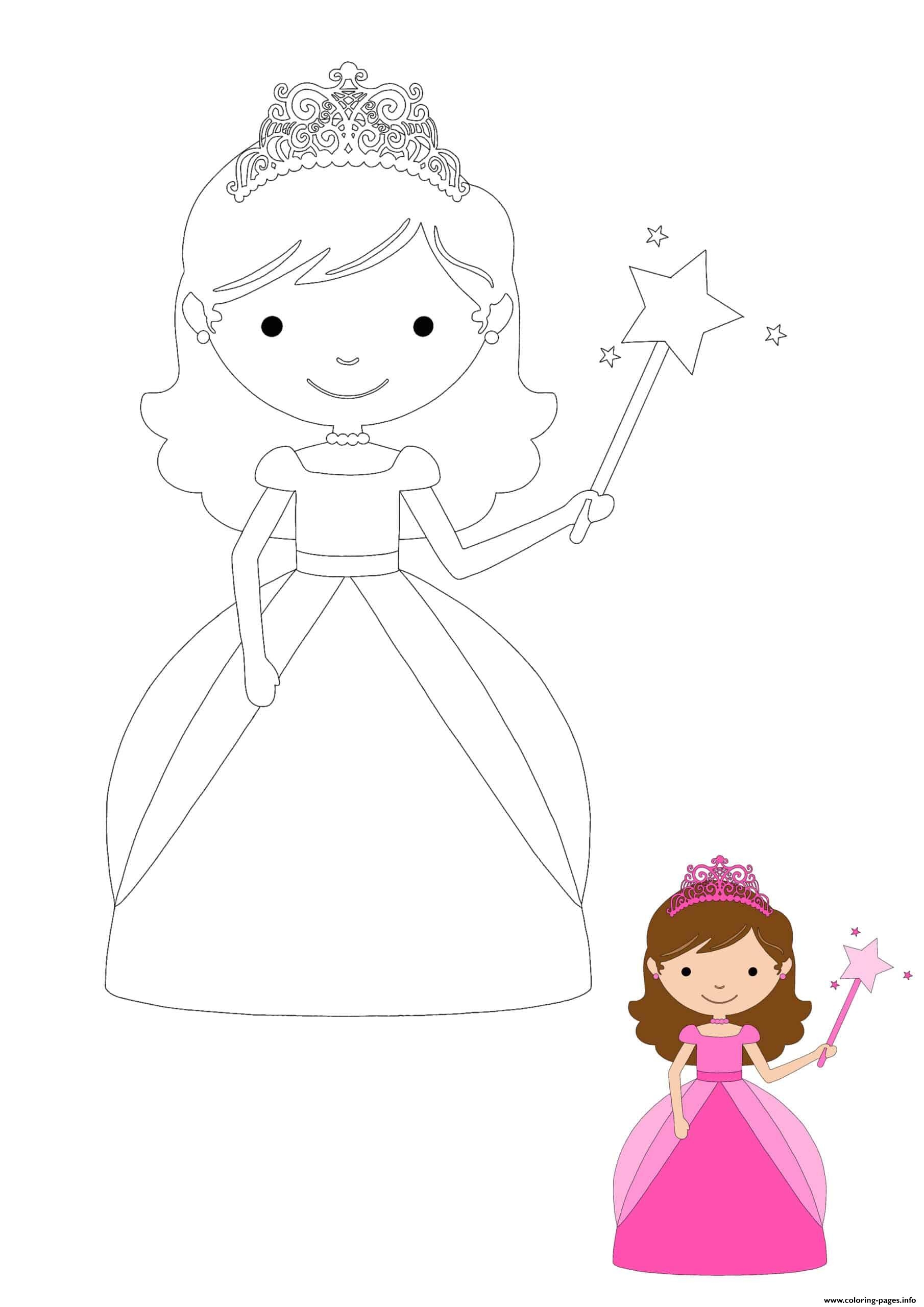 Baby Princess Coloring Page Printable