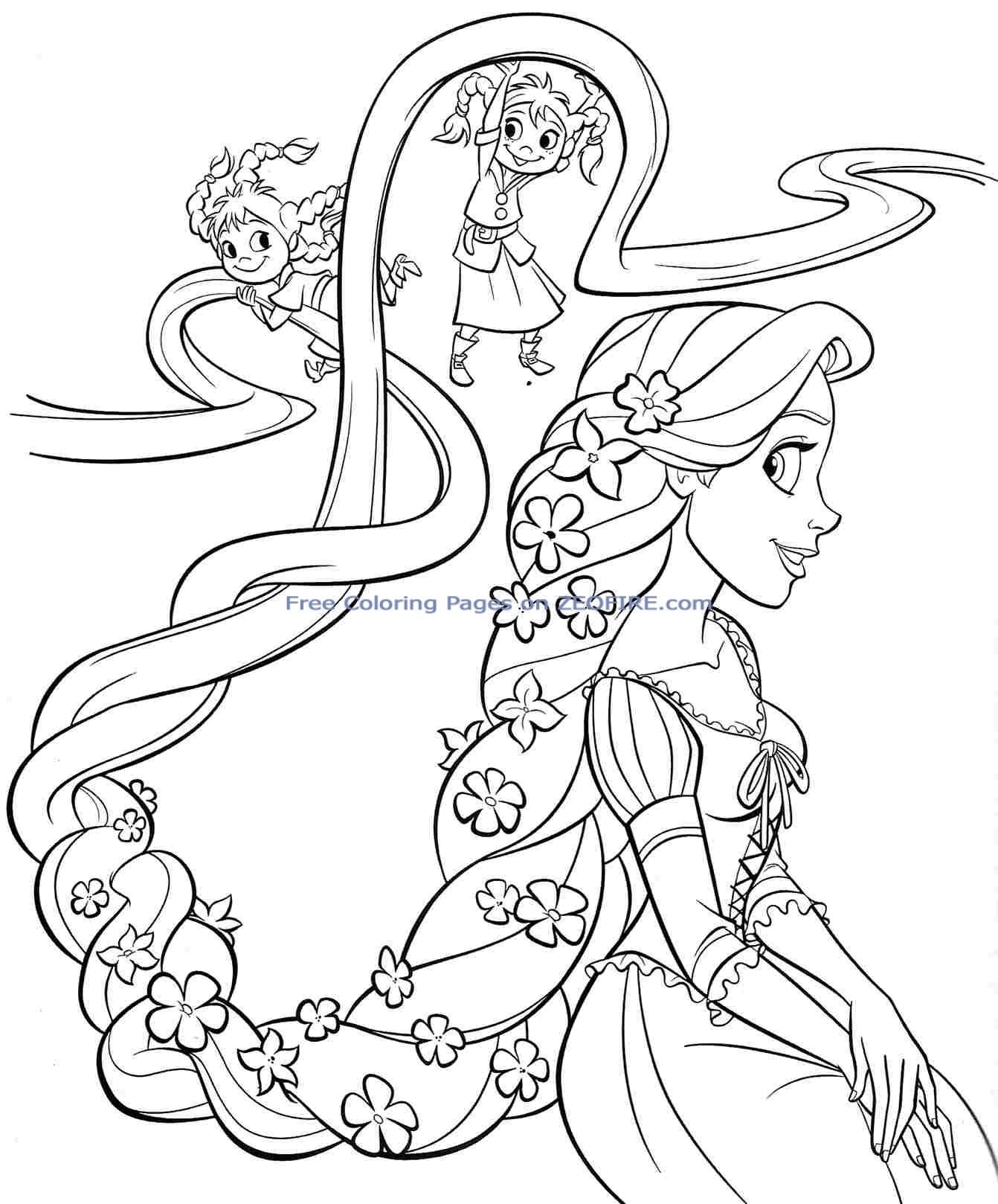 Baby Rapunzel Coloring Pages At GetDrawings Free Download