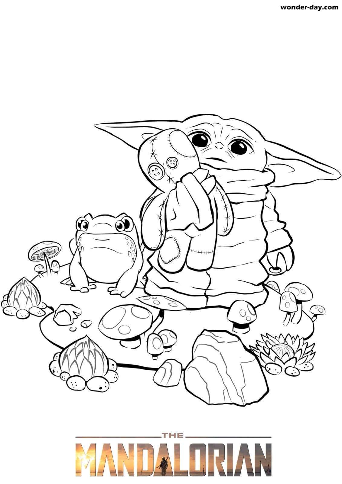 Baby Yoda Printable Coloring Pages