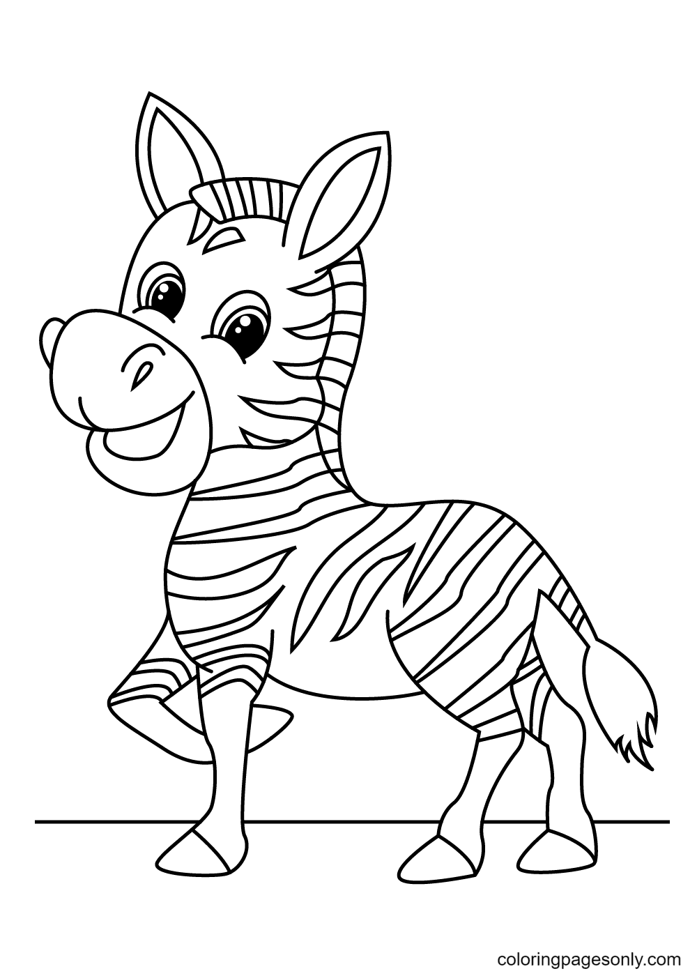 Baby Zebra Coloring Pages Free Printable Coloring Pages