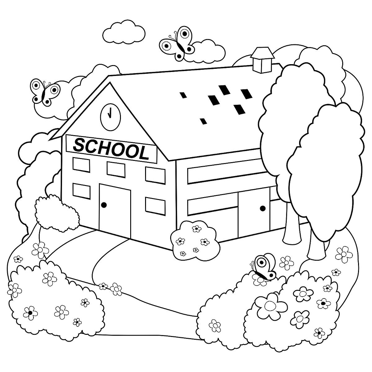 Back To School Coloring Pages Fun Free School Themed Coloring Pages For Kids Printables