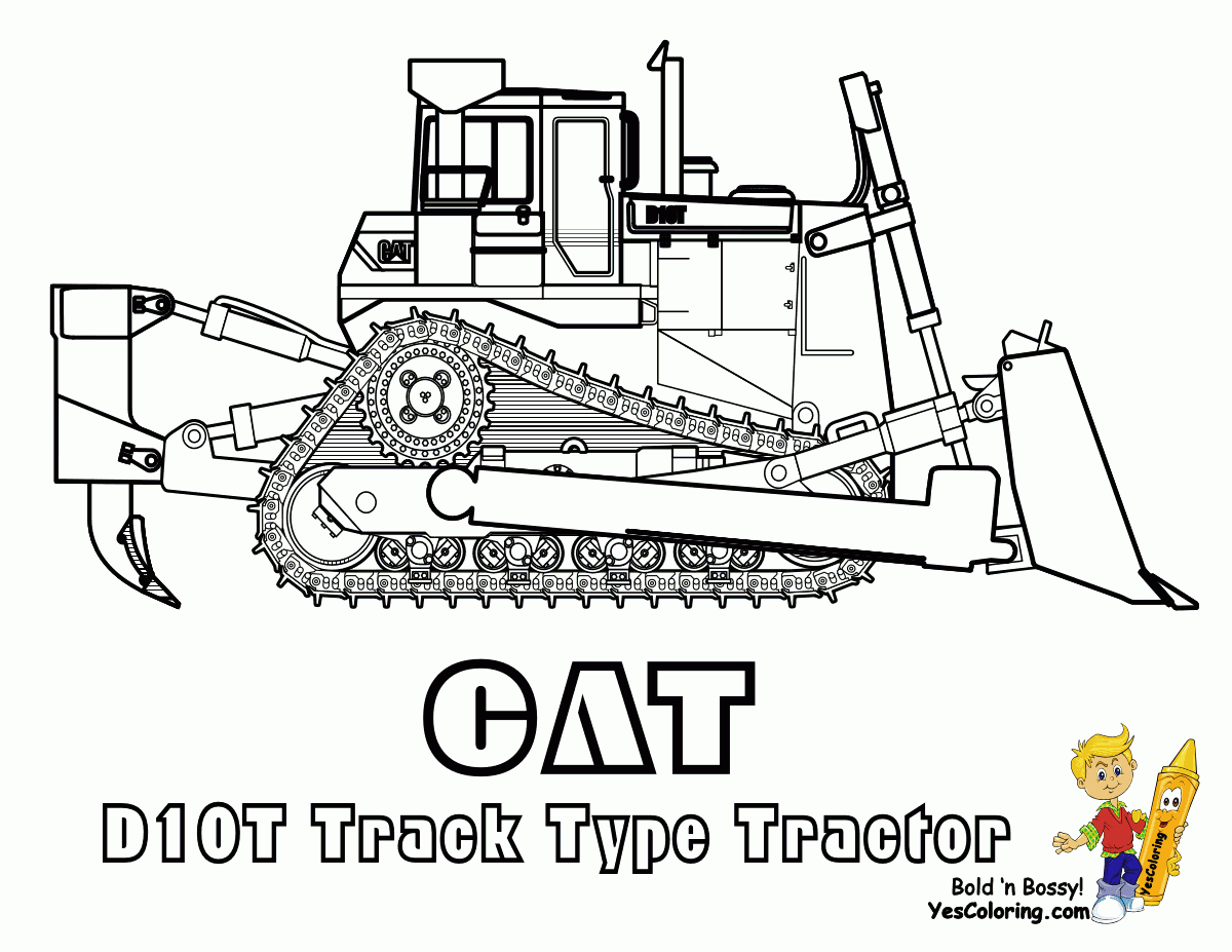 Free Printable Backhoe Coloring Pages