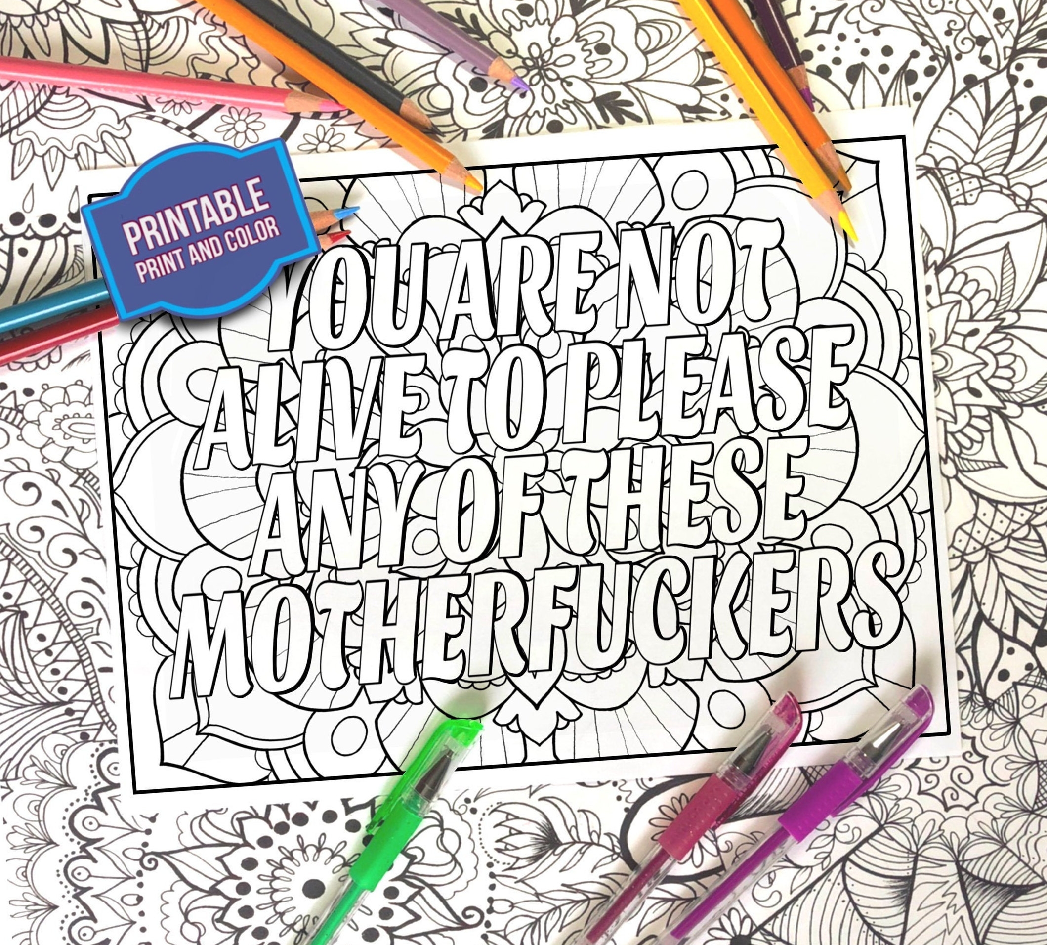 Badass Adult Coloring Pages