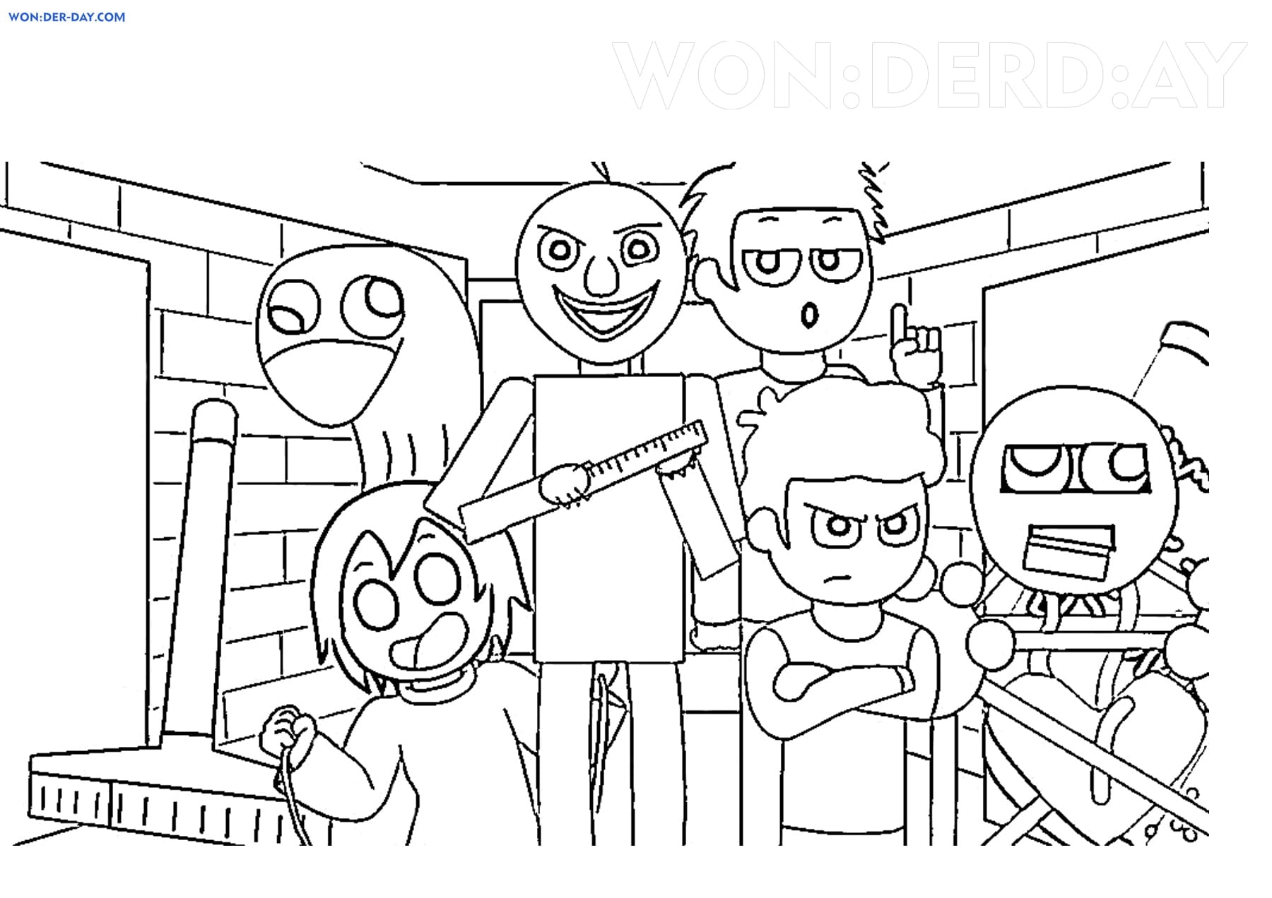 Baldi Basics Coloring Pages Printable Coloring Pages