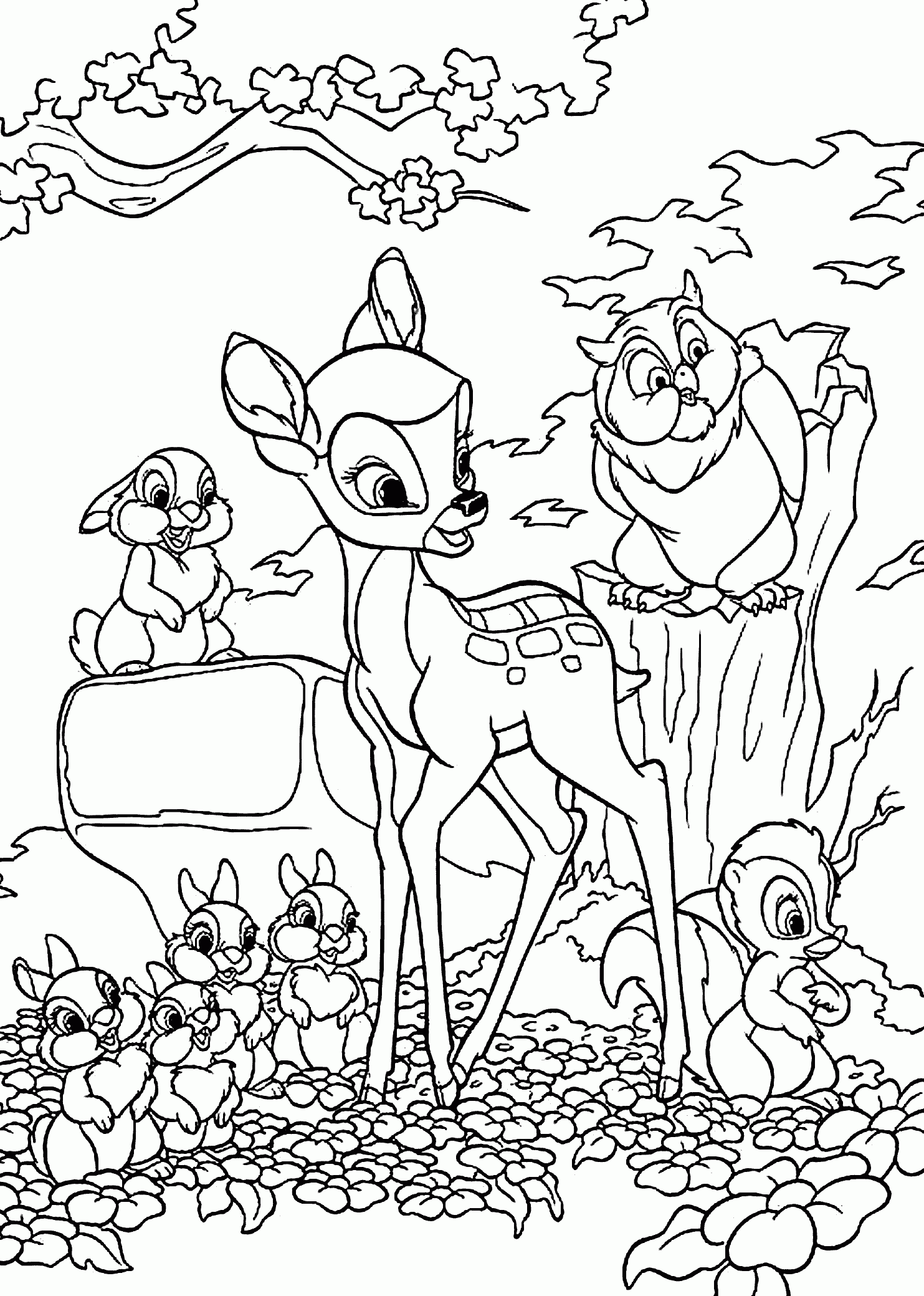 Bambi Coloring Pages Printables