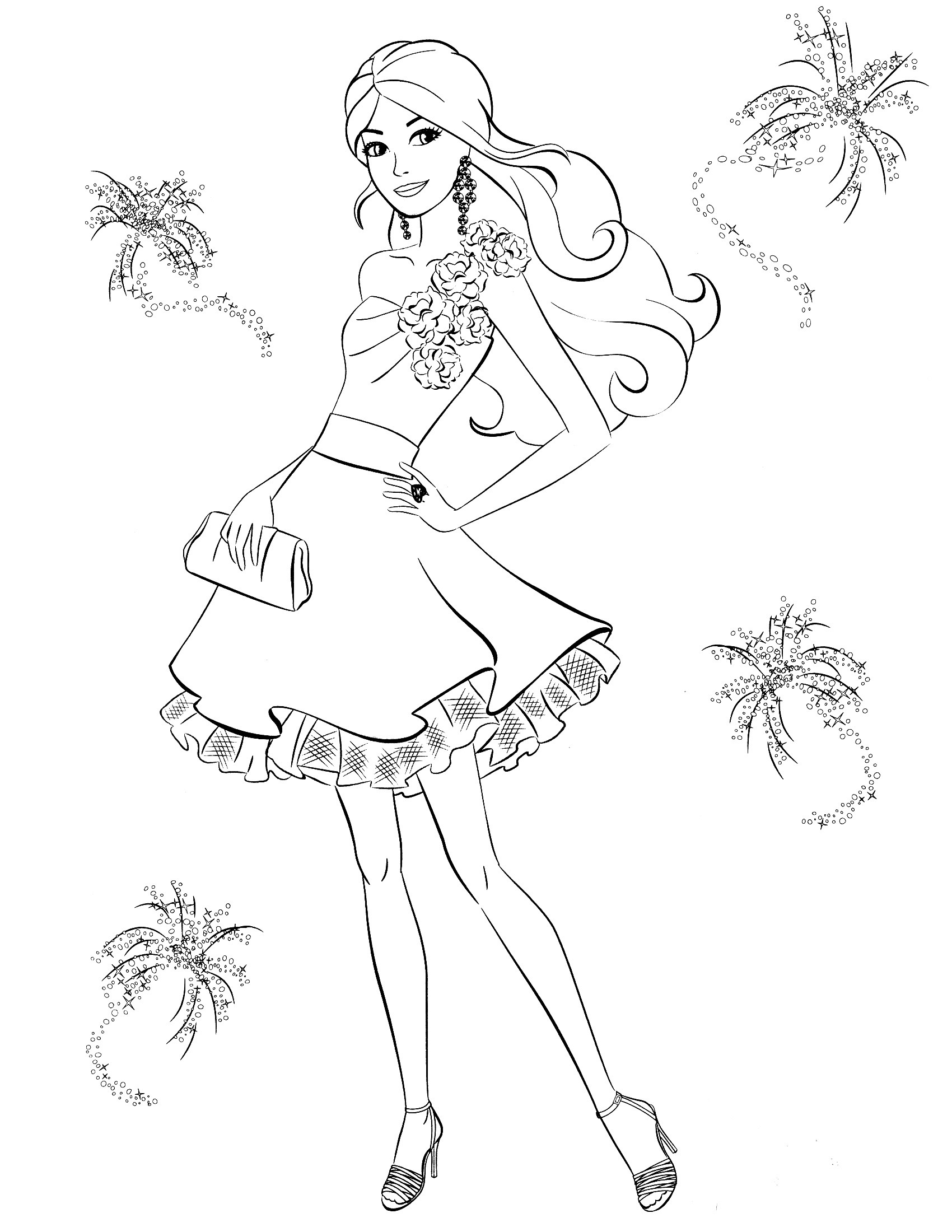Barbie Princess Printable Coloring Pages