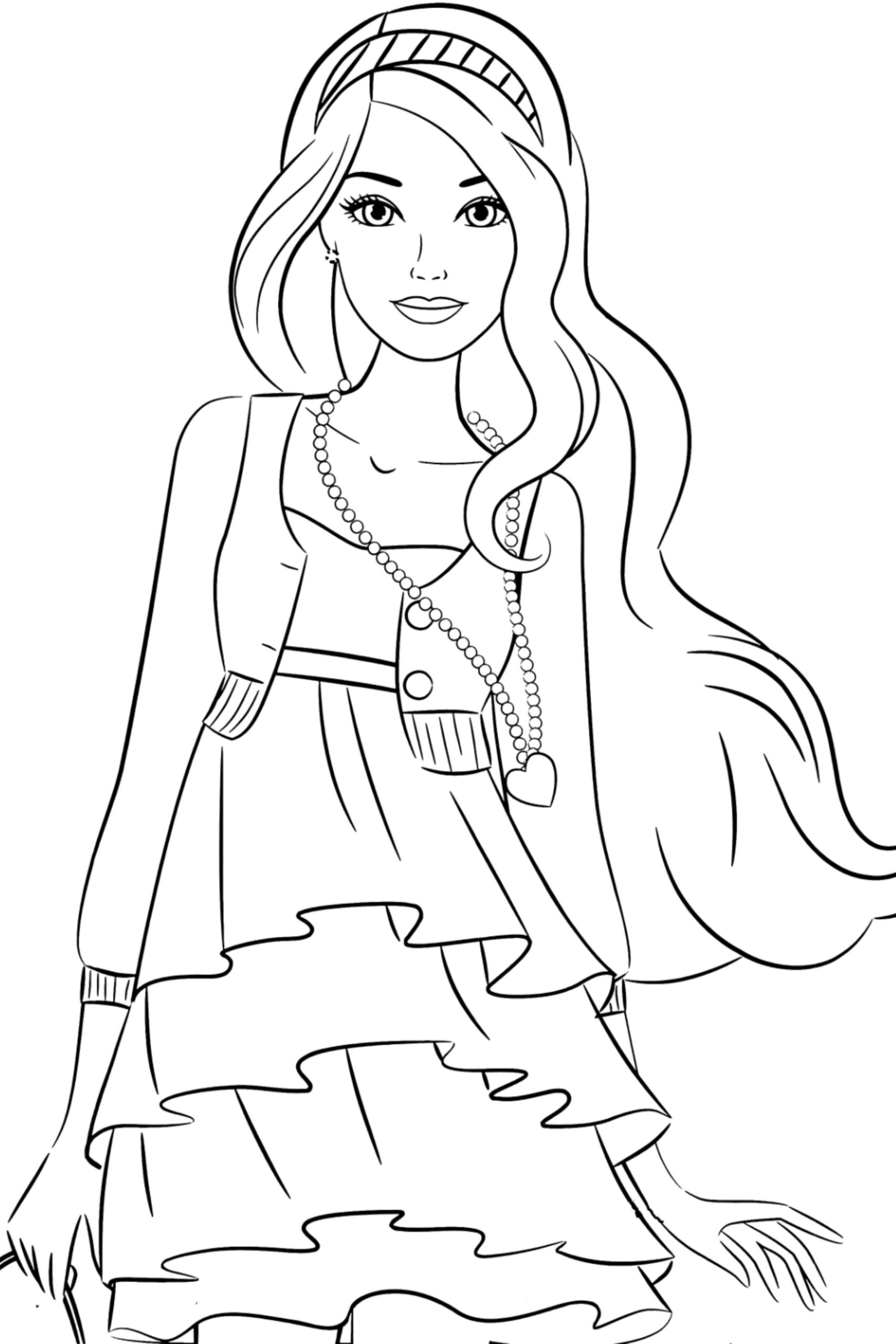 Printable Coloring Pages Barbie