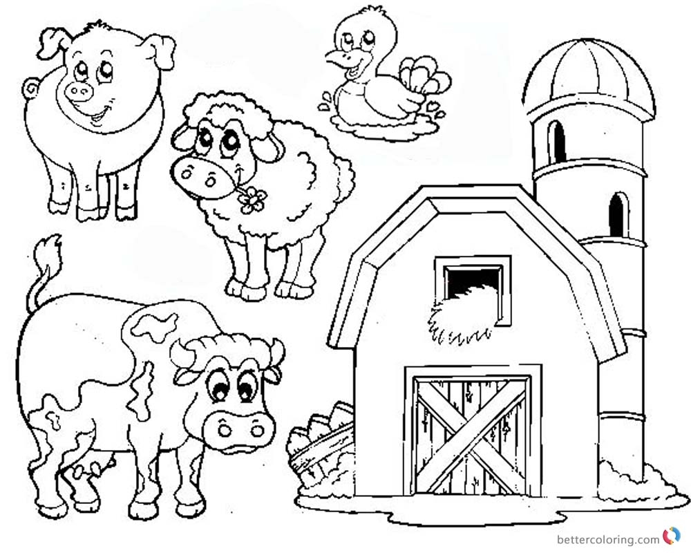 Printable Barn Coloring Pages