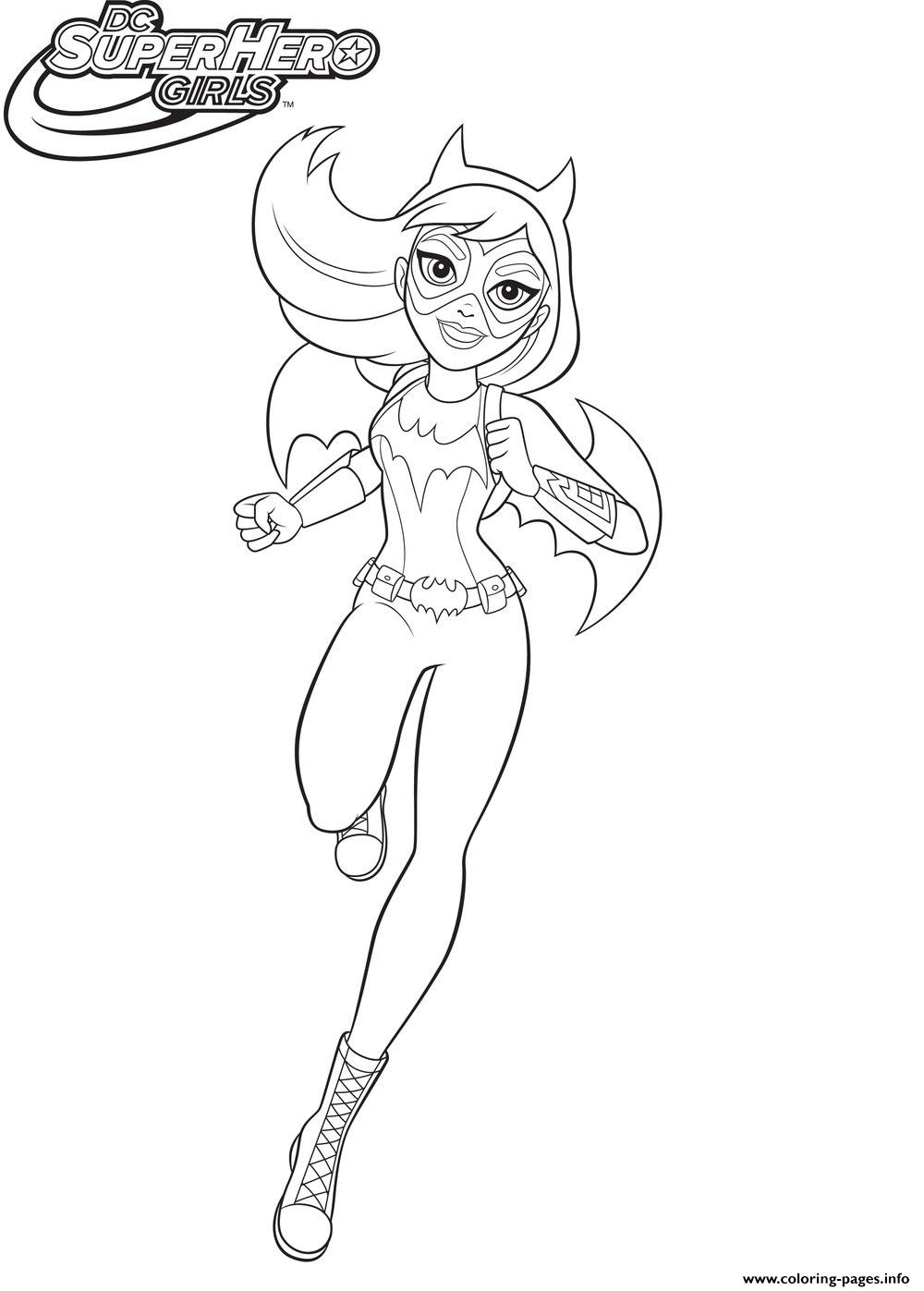 Batgirl Super Hero Girls Coloring Page Printable