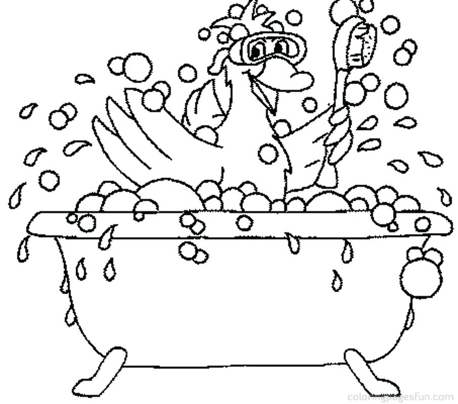 Bathtub Coloring Tub Drawing Bath Clawfoot Clip Pages Printable Drawings Vector Fun Clipartmag