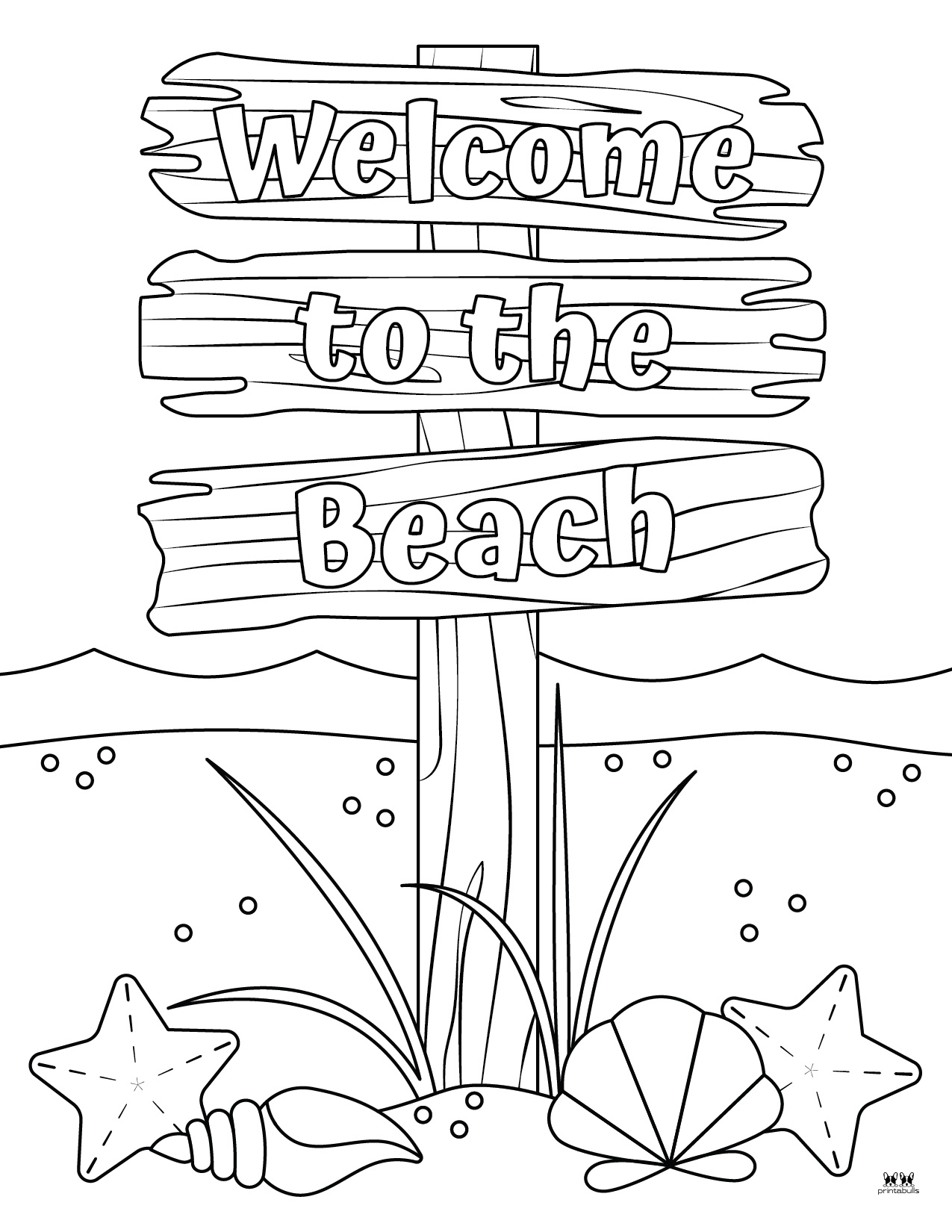 Printable Coloring Pages Beach