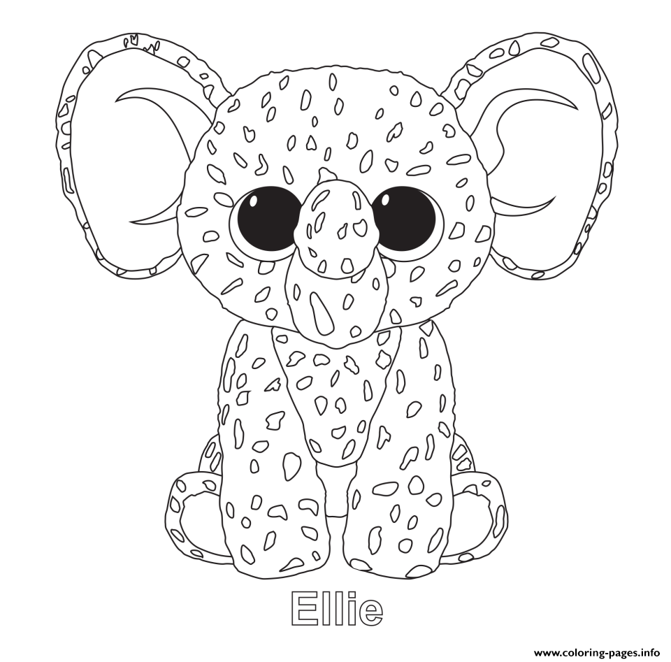Printable Beanie Boo Coloring Pages
