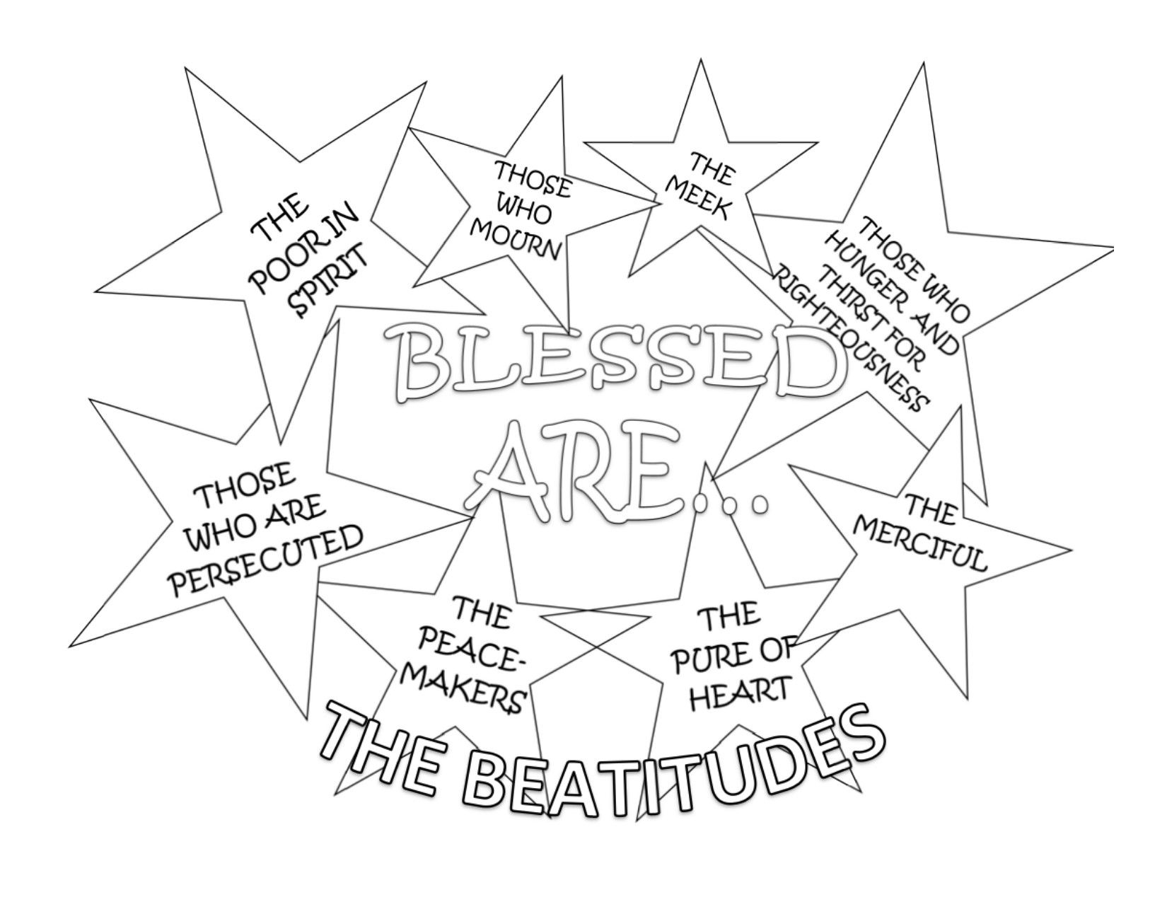 Beatitudes Printable Coloring Pages