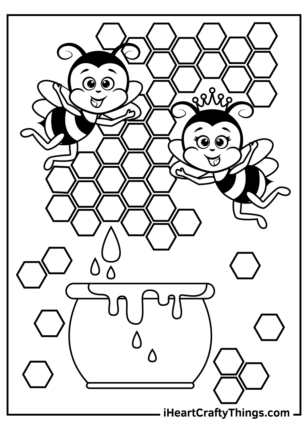 Free Printable Bee Coloring Pages