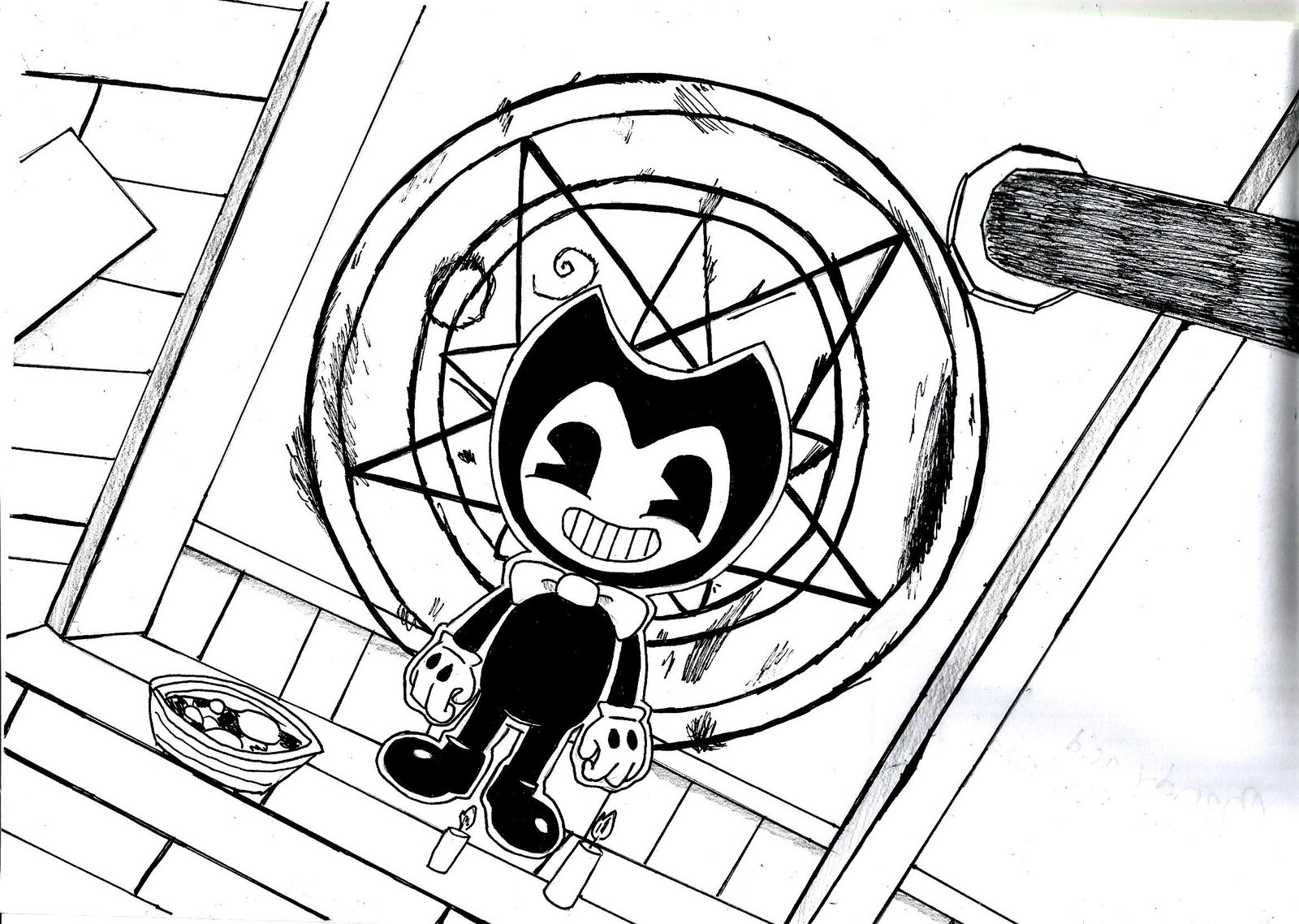 Bendy And The Ink Machine Coloring Pages Printable Joryte