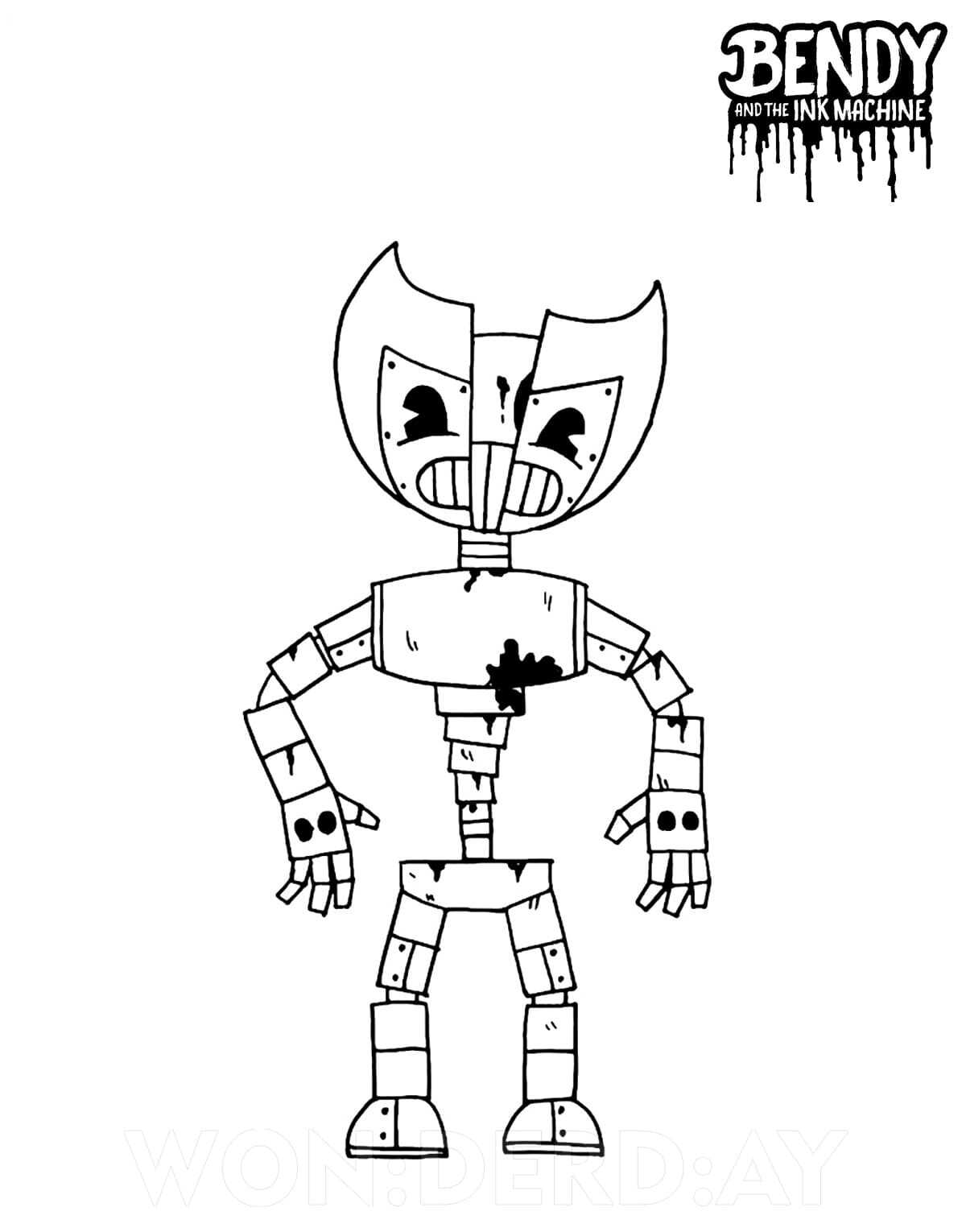 Bendy Animatronic Split In Half Between The Torso And Legs Based Bendy And The Ink Machine