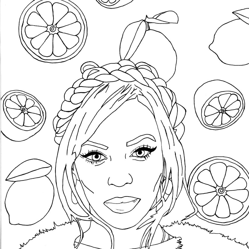 Beyonce Coloring Pages Coloring Home