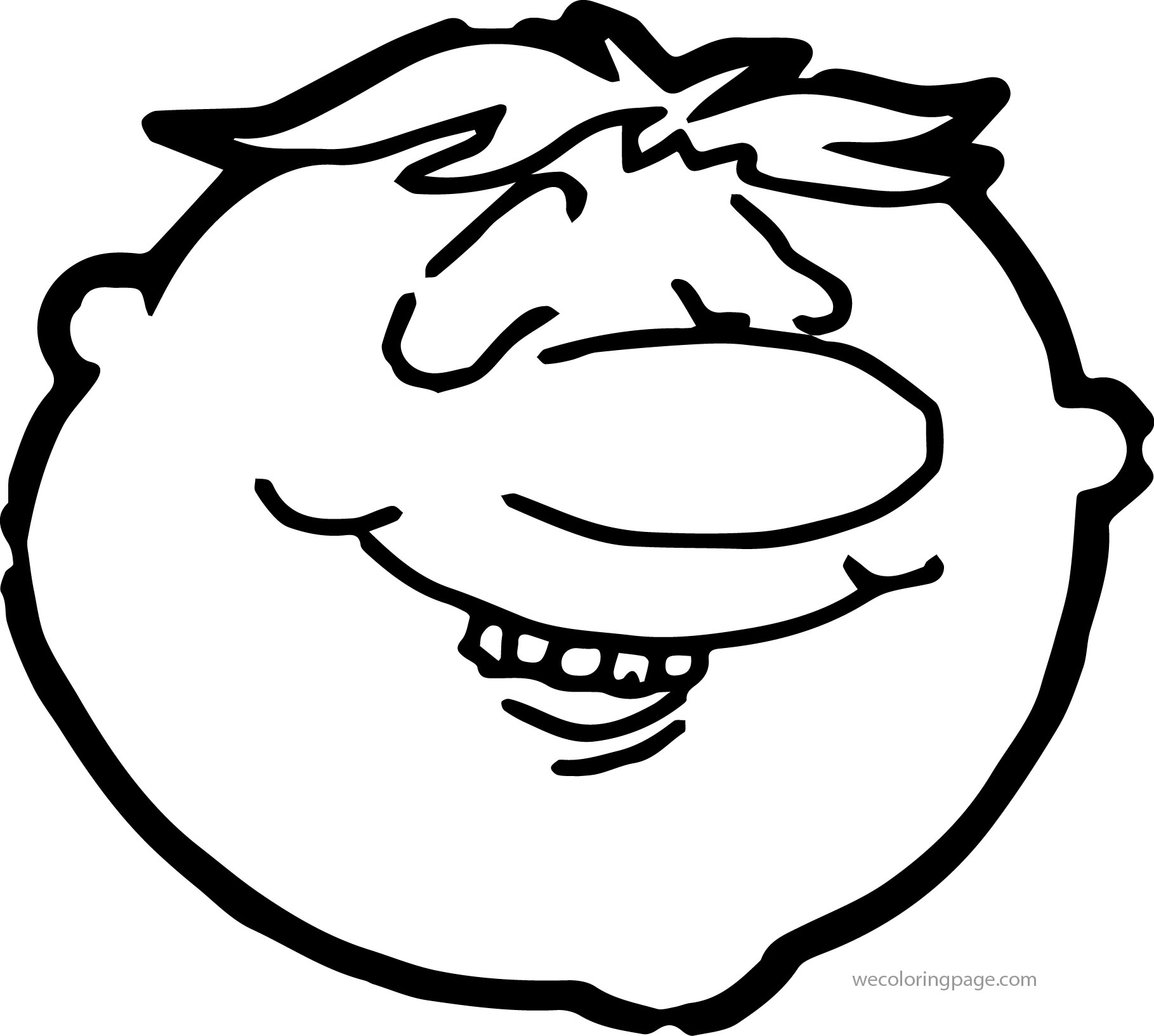 Big Face Coloring Page Wecoloringpage
