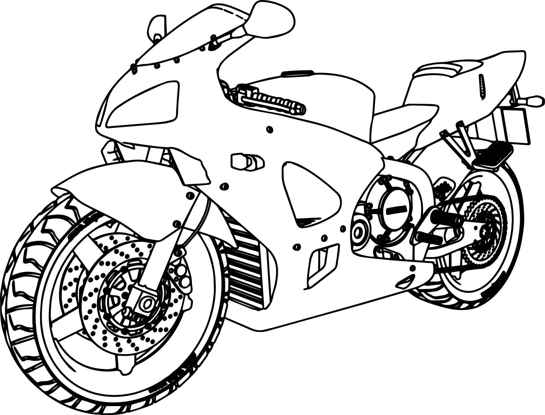 Printable Bike Coloring Page