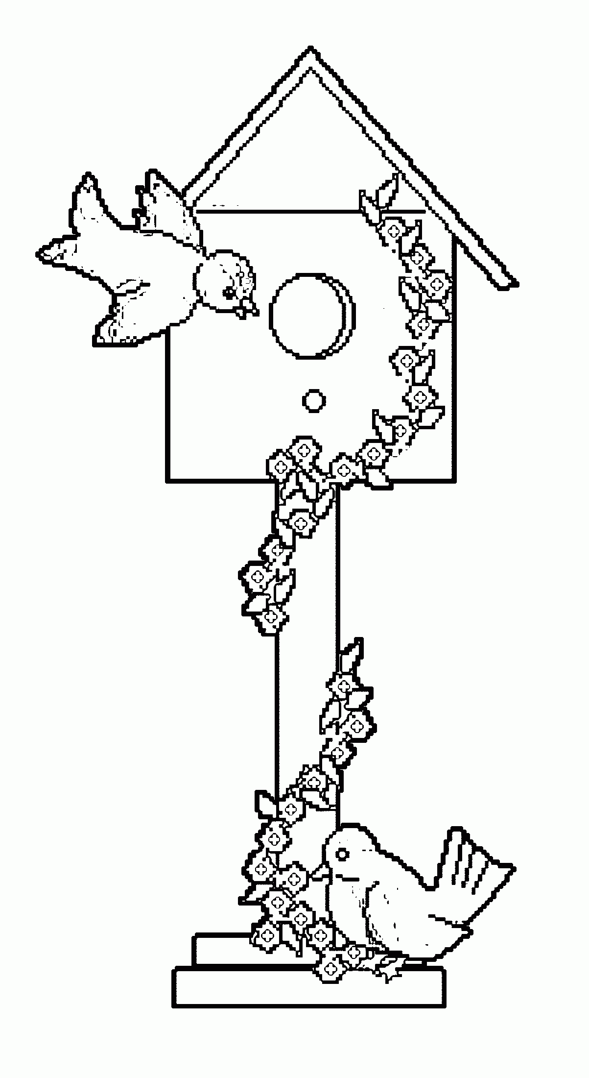 Birdhouse Coloring Page Coloring Home