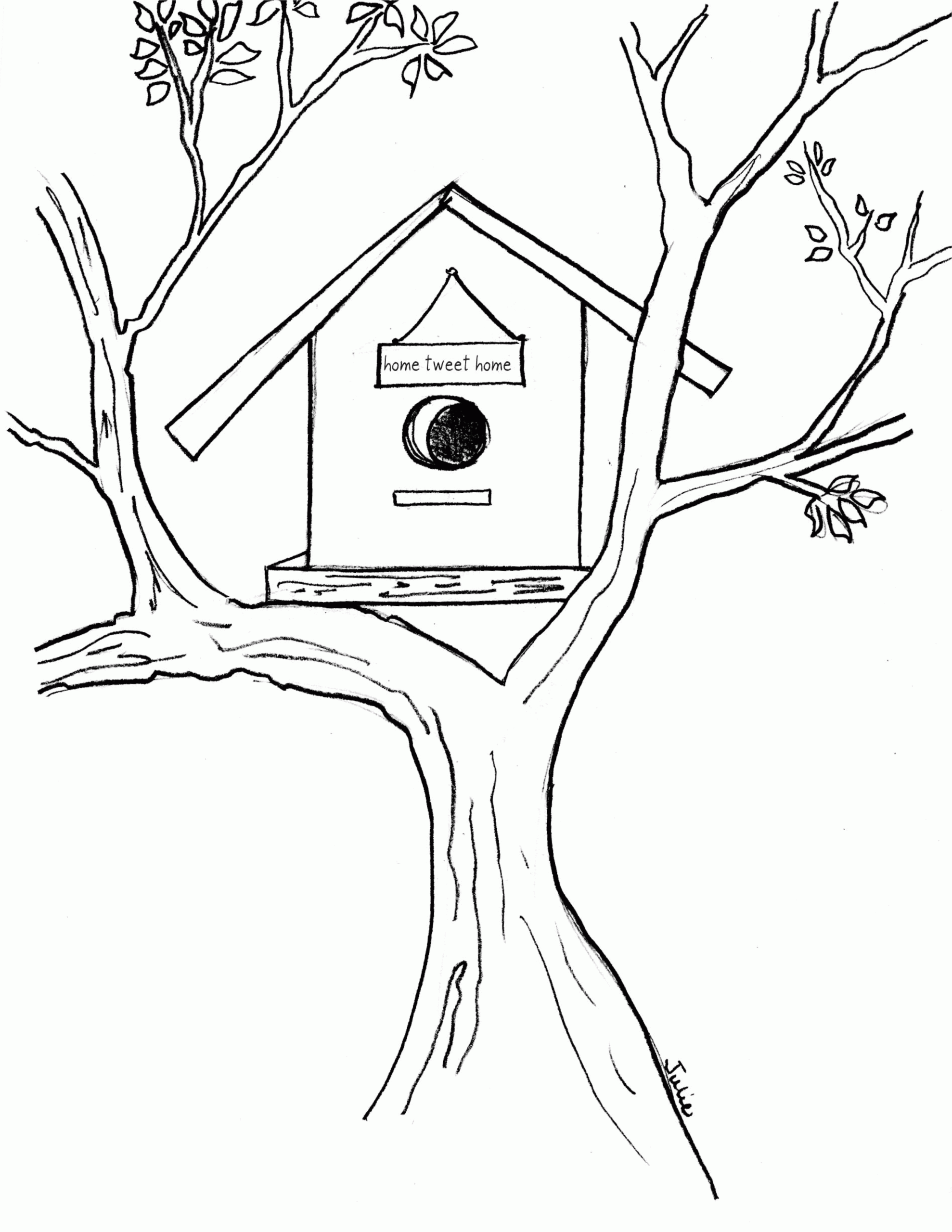 Free Printable Birdhouse Coloring Pages