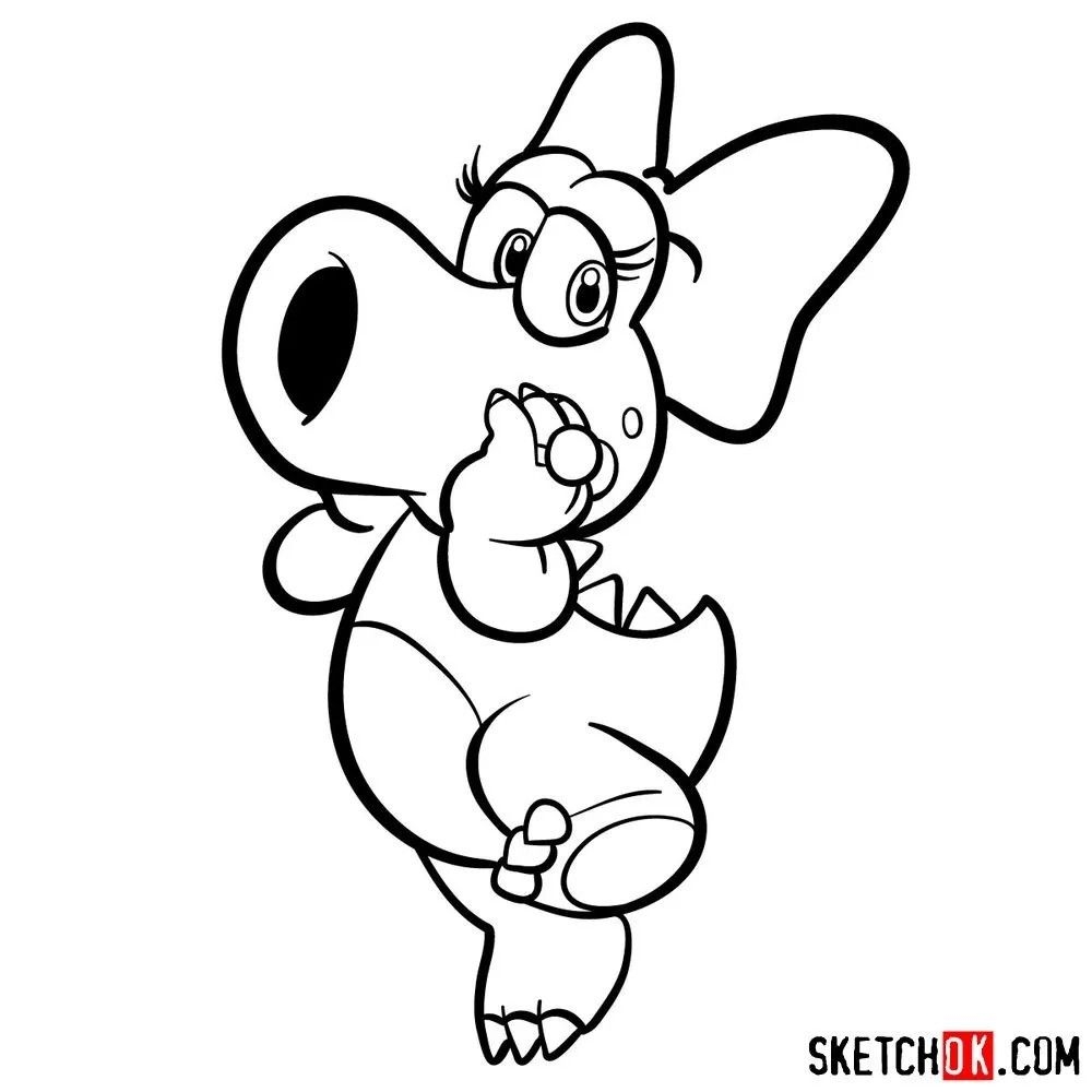 Birdo Mario Printable Coloring Pages