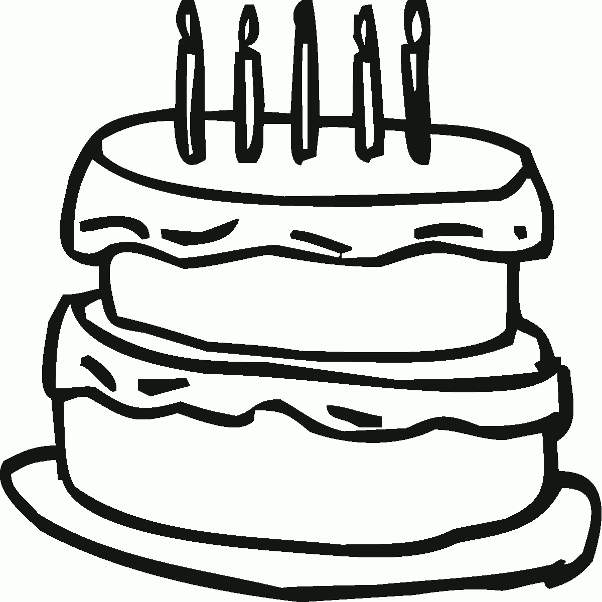 Birthday Cake Coloring Pages To Download And Print For Free