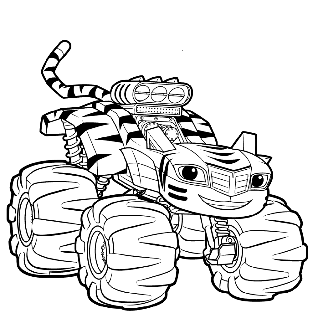 Printable Blaze Coloring Pages