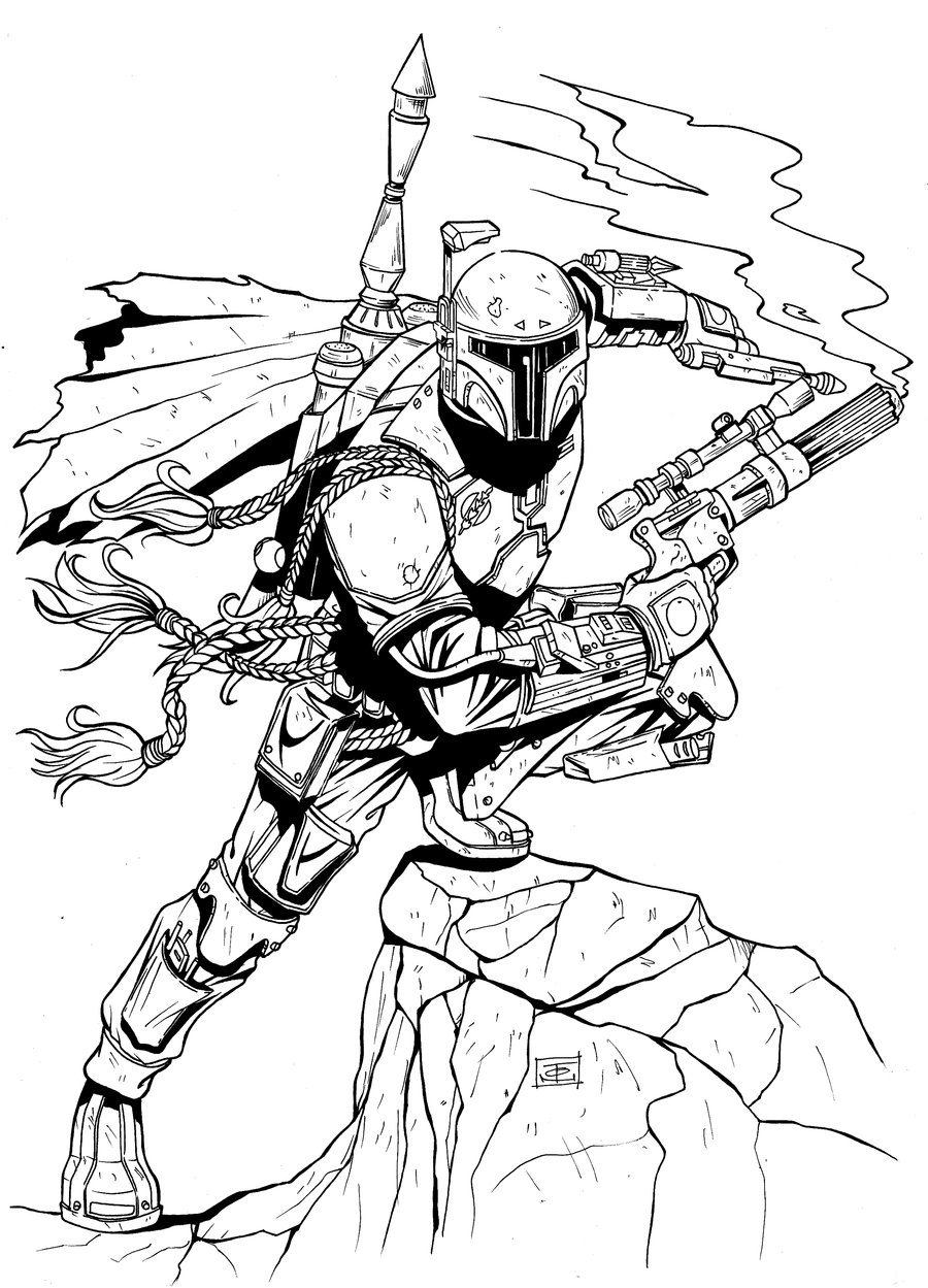 Boba Fett Coloring Pages Printable