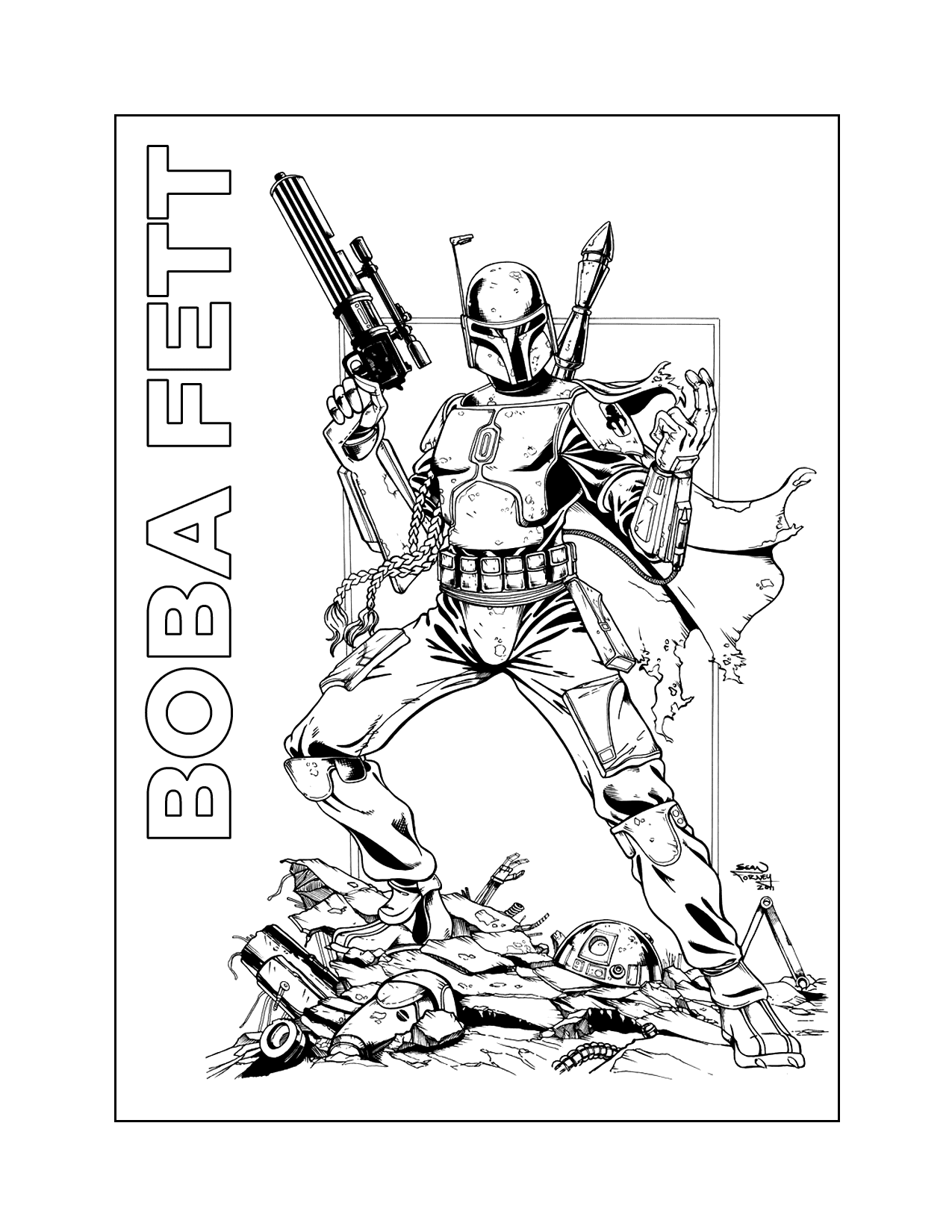 Boba Fett Coloring Pages Printable Coloring Pages